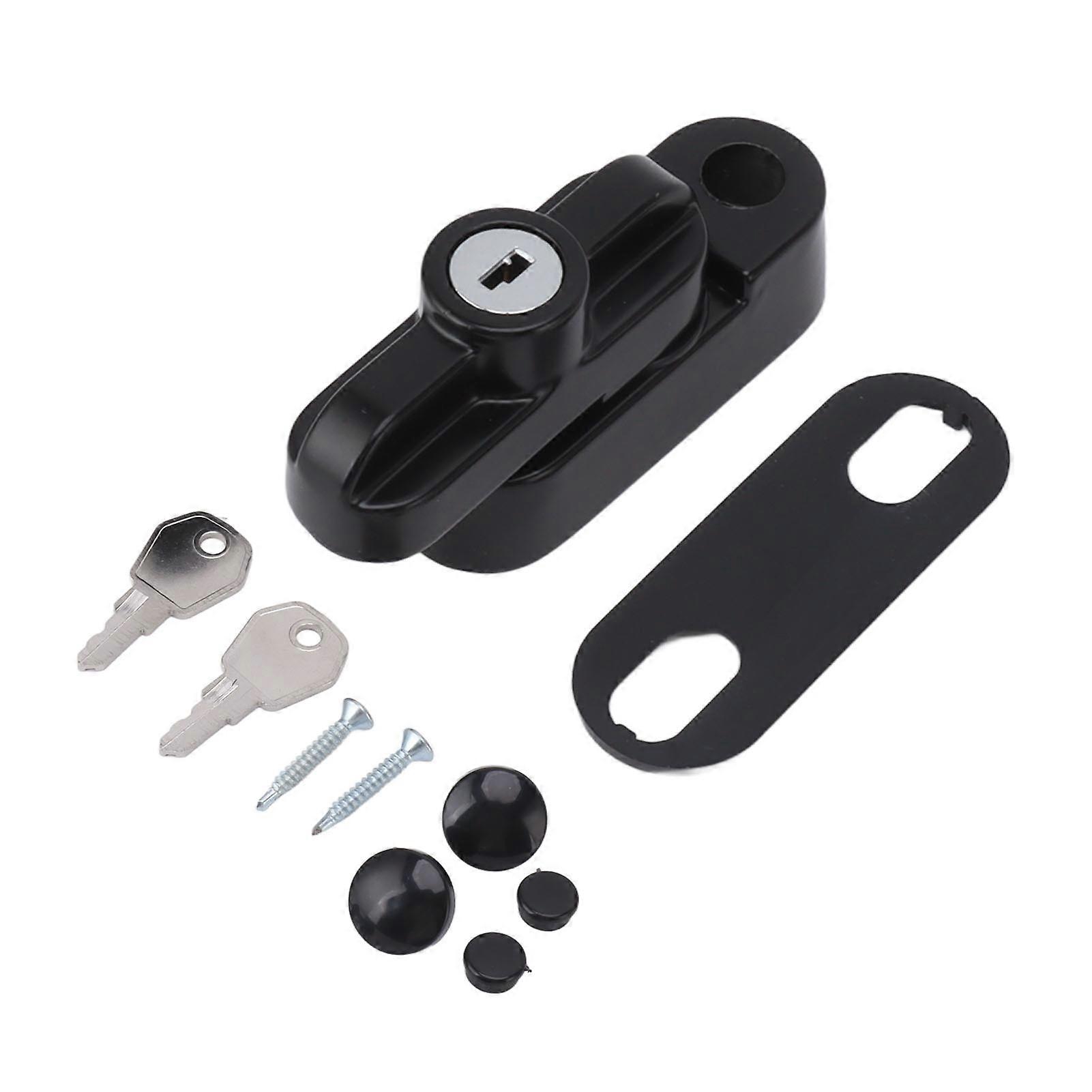 External Window Catch Aluminum Alloy Anti Theft Flat Window Buckle Lock for Single Double Windows
