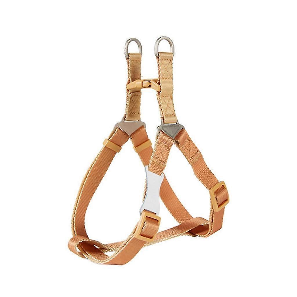 Durable Dog Harness with Metal Buckles, Lightweight Medium Size Dog Vest for Comfortable Walking and Training in Coffee Brown