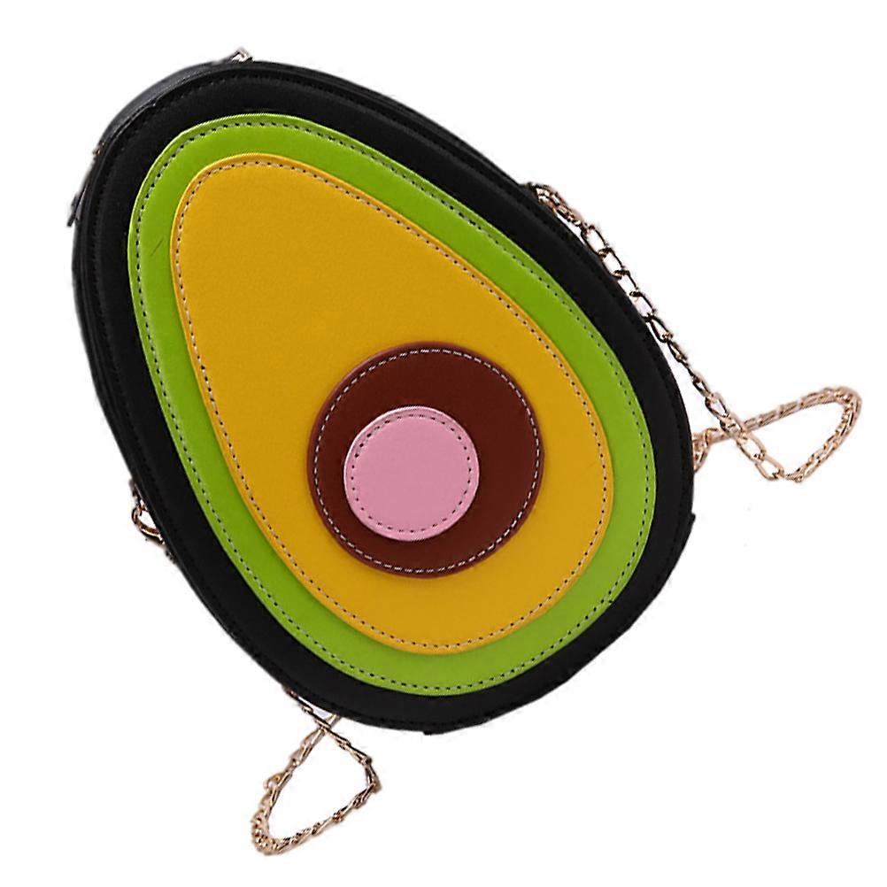 Fruit Shape PU Cross Body Bag with Chain Strap for Storage Use Assorted Color 1Pc