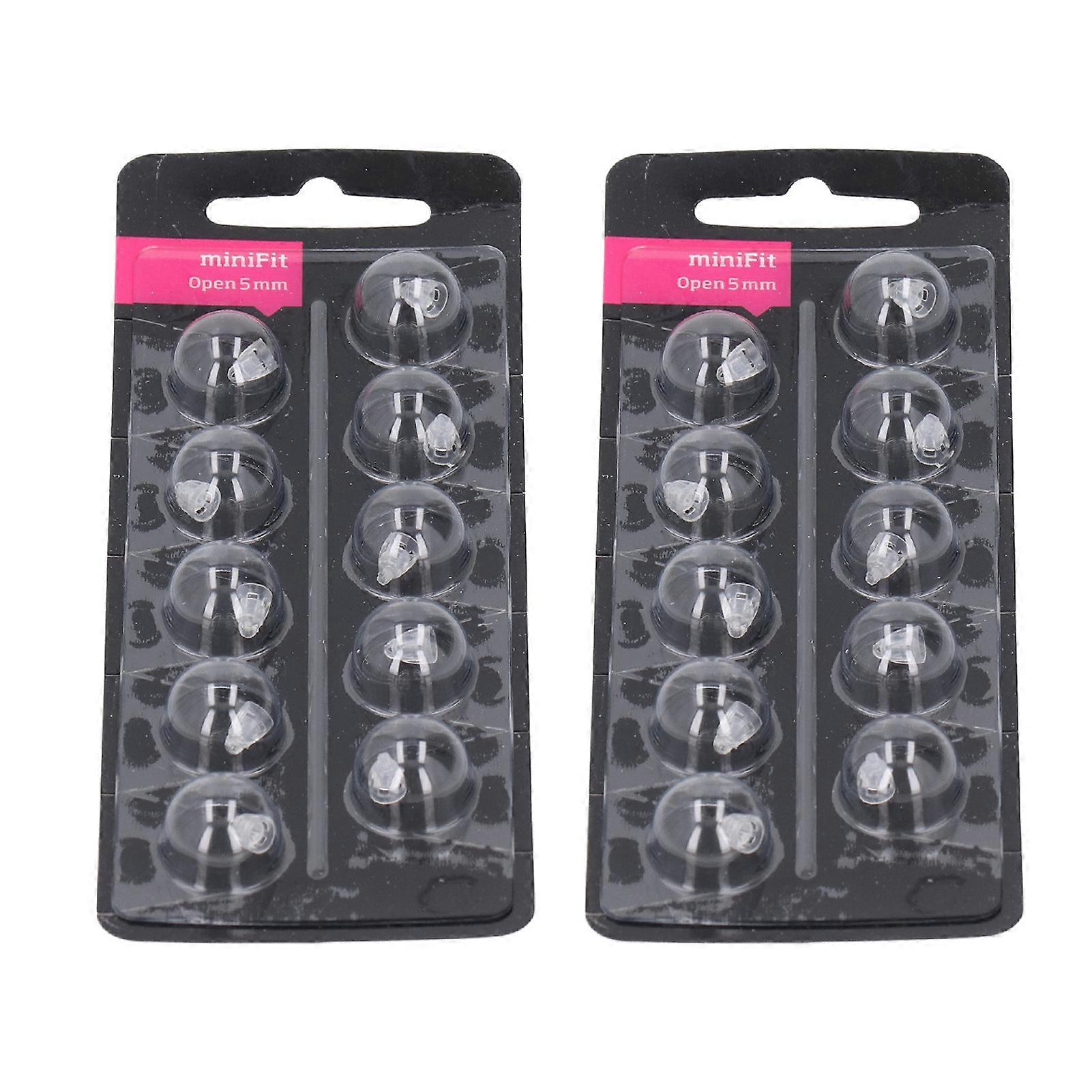 20pcs Double Vent Bass Domes Single Layer Silicone Replacement Open Vent Bass Domes Transparent for Minifit 5mm