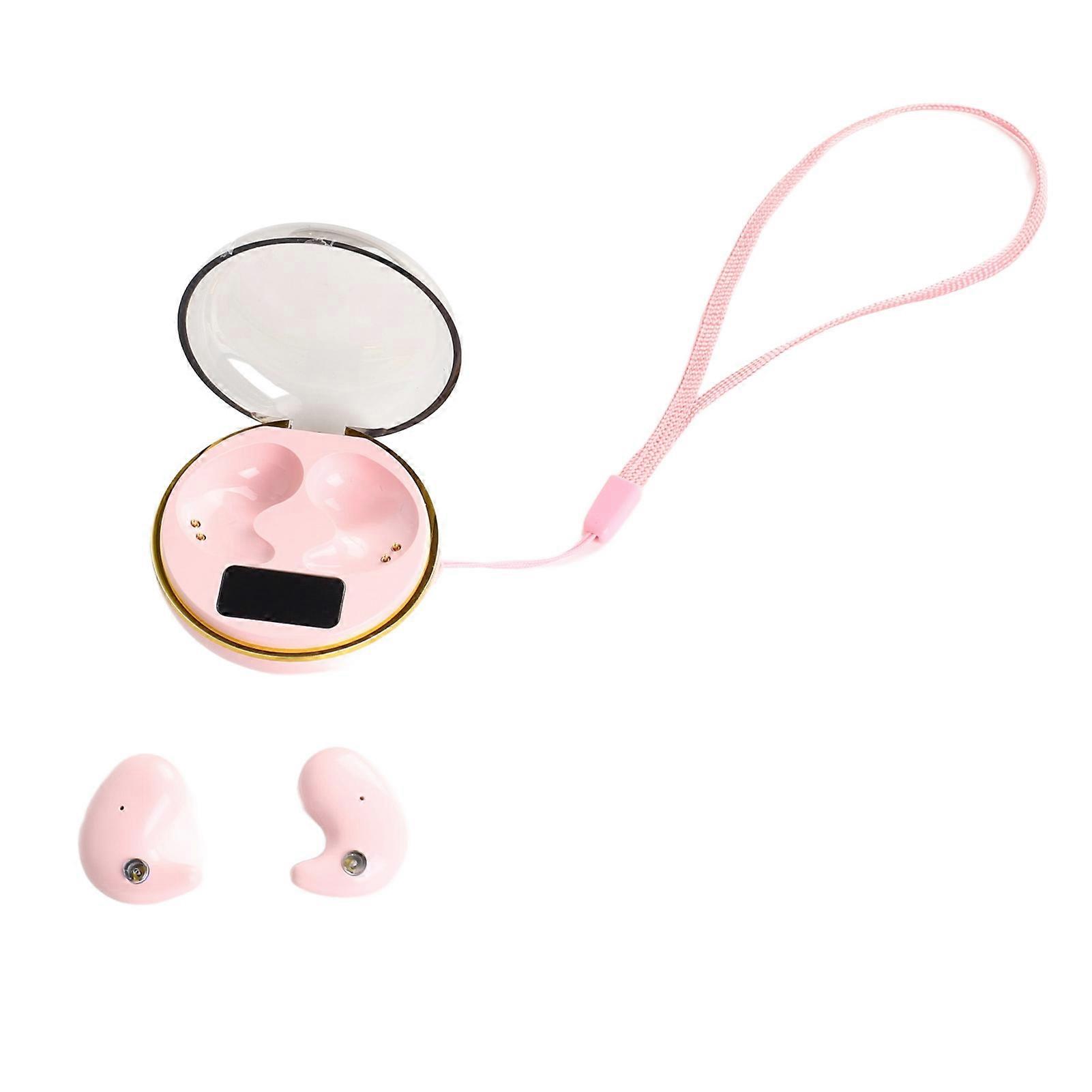 Invisible Bluetooth Sleep Earbuds - BT5.3, Touch Control, Long Range, Fast Charging, Pink
