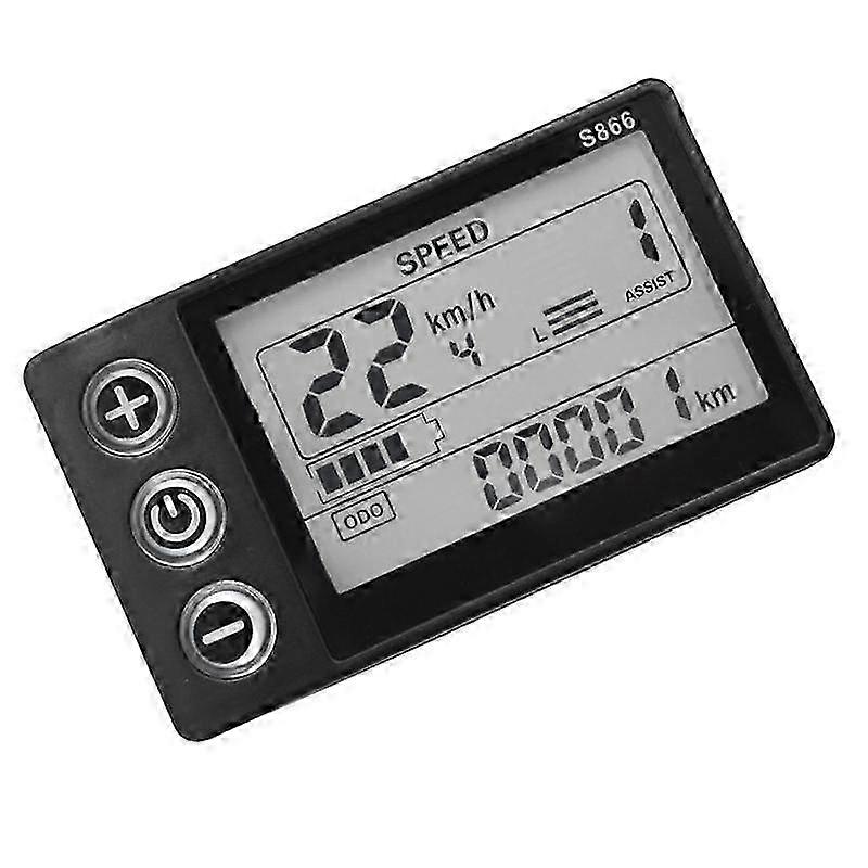 24V 36V 48V 60V S866 Controller Panel Dashboard Waterproof 6PIN Electric Bike LCD Display for E-Bike Scooter