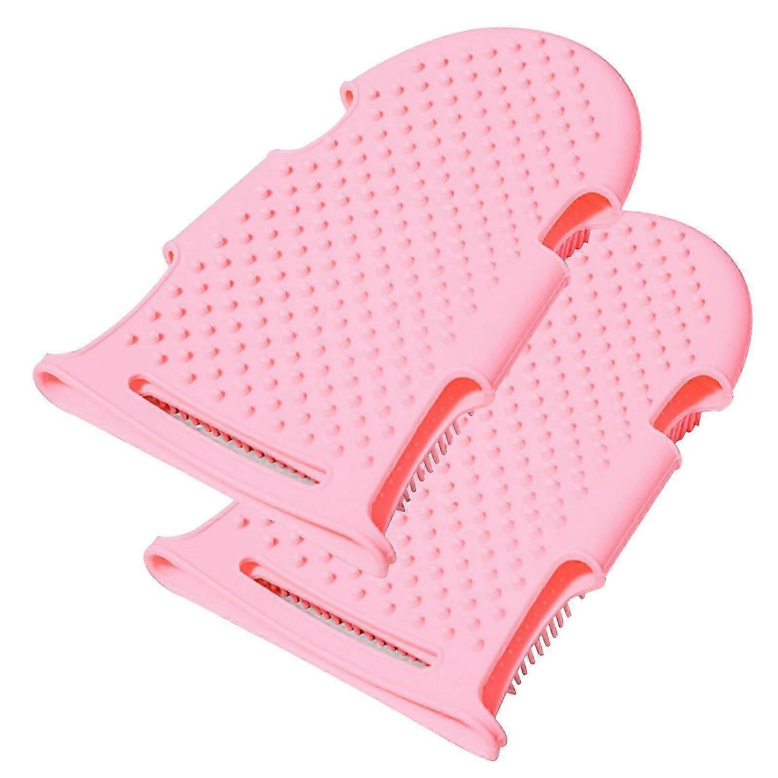 2 قطعة فرشاة حمام سيليكون ، فرشاة تنظيف الجسم ، فرشاة غسيل تقشير الحمام في الحمام لجميع أنواع البشرة