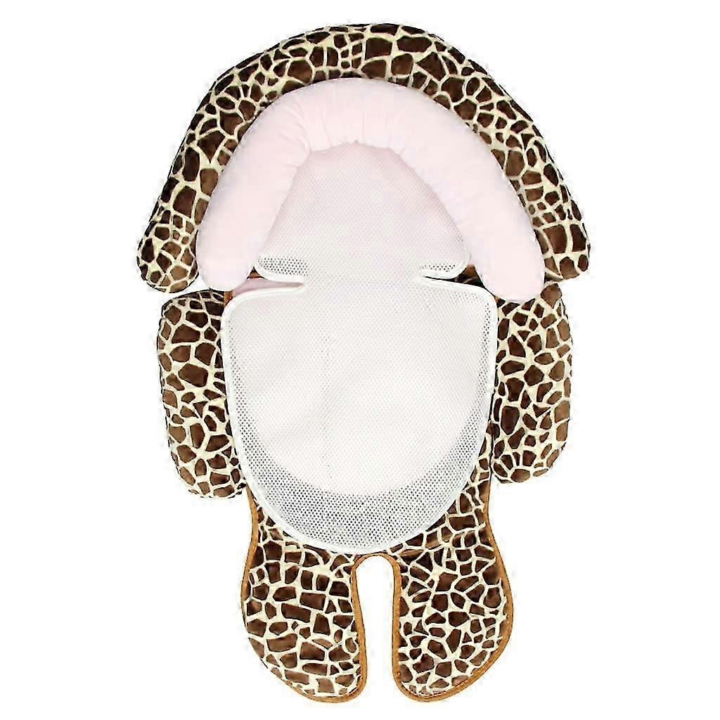 LINJOU 3 in 1 Stroller Seat Pillow, Toddler Car Seat Pad Baby Headrest Neck Support Pad, Giraffe