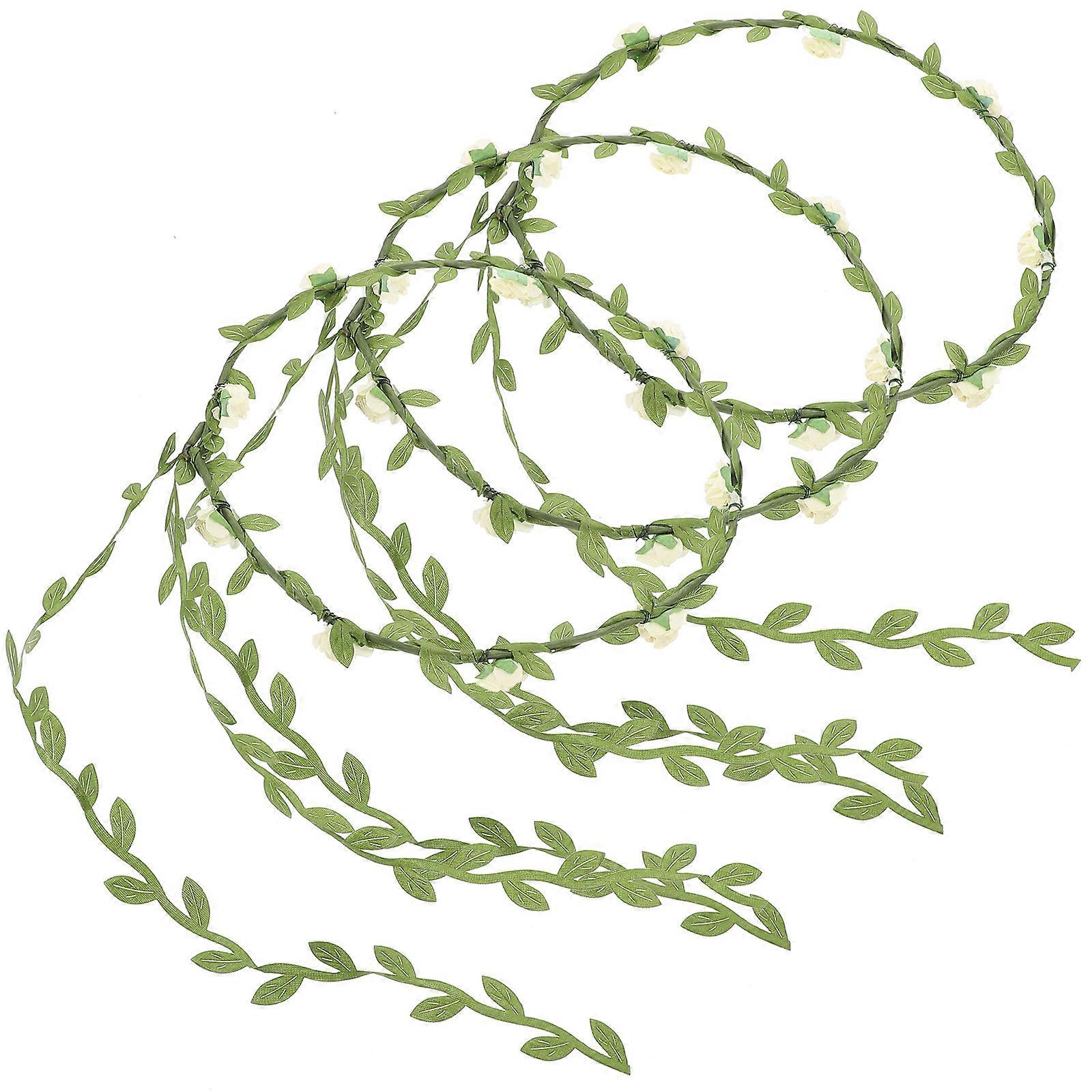 Elegant Beige Floral Crown Headband for Women Perfect for Wedding Decoration Lightweight and Comfortable 3 Pieces