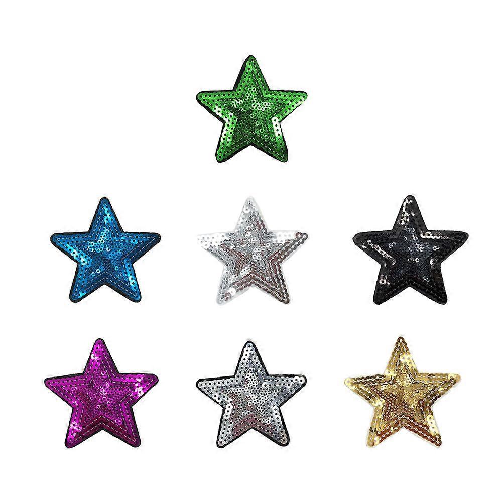 Iron-On Patches Star Sequin Patches Mixed Color 7.5*7.5cm