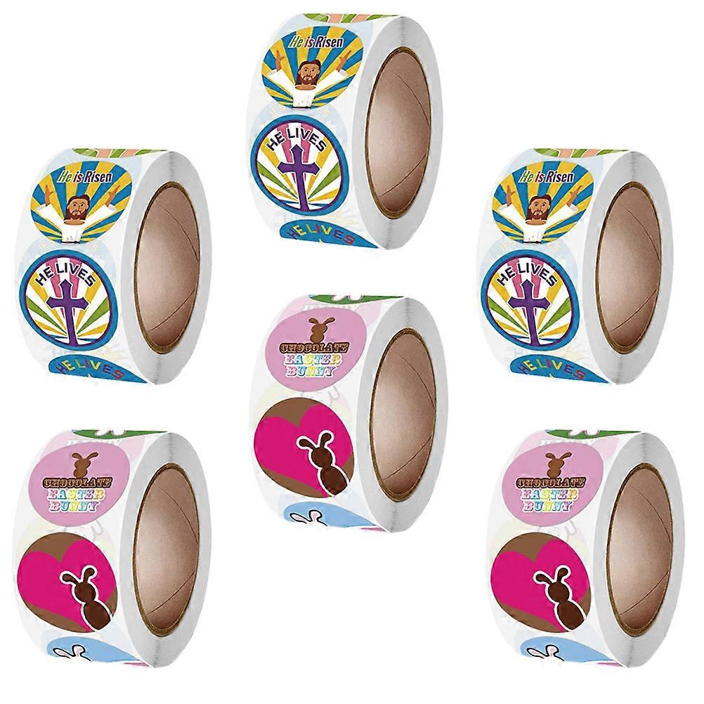 Envelope Labels Seal Labels Stickers Letter Stickers For Cards Copper Plate Adhesive Sealing 6 Rolls