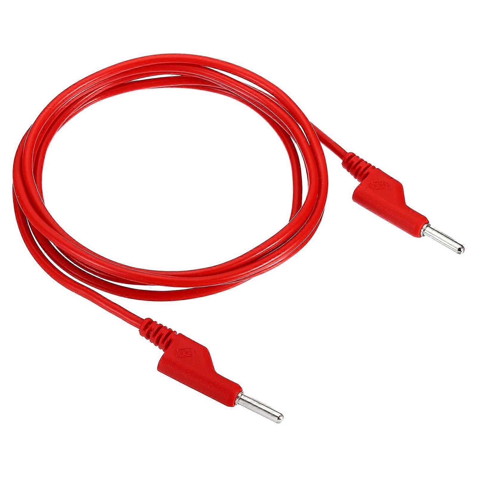 4 mm Banana Plug Test Leads, 4 mm Copper Flexible Cable for Multimeter, 2 m, Red
