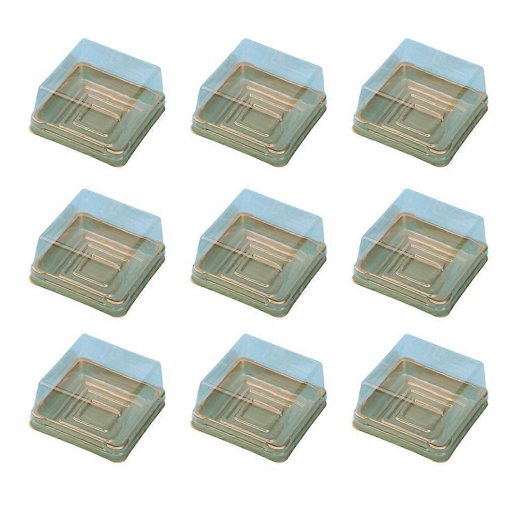 Miniature Cake Box Plastic Moon Cake Tray Boxes Reusable For Birthday Parties Clear Lid 50Pcs