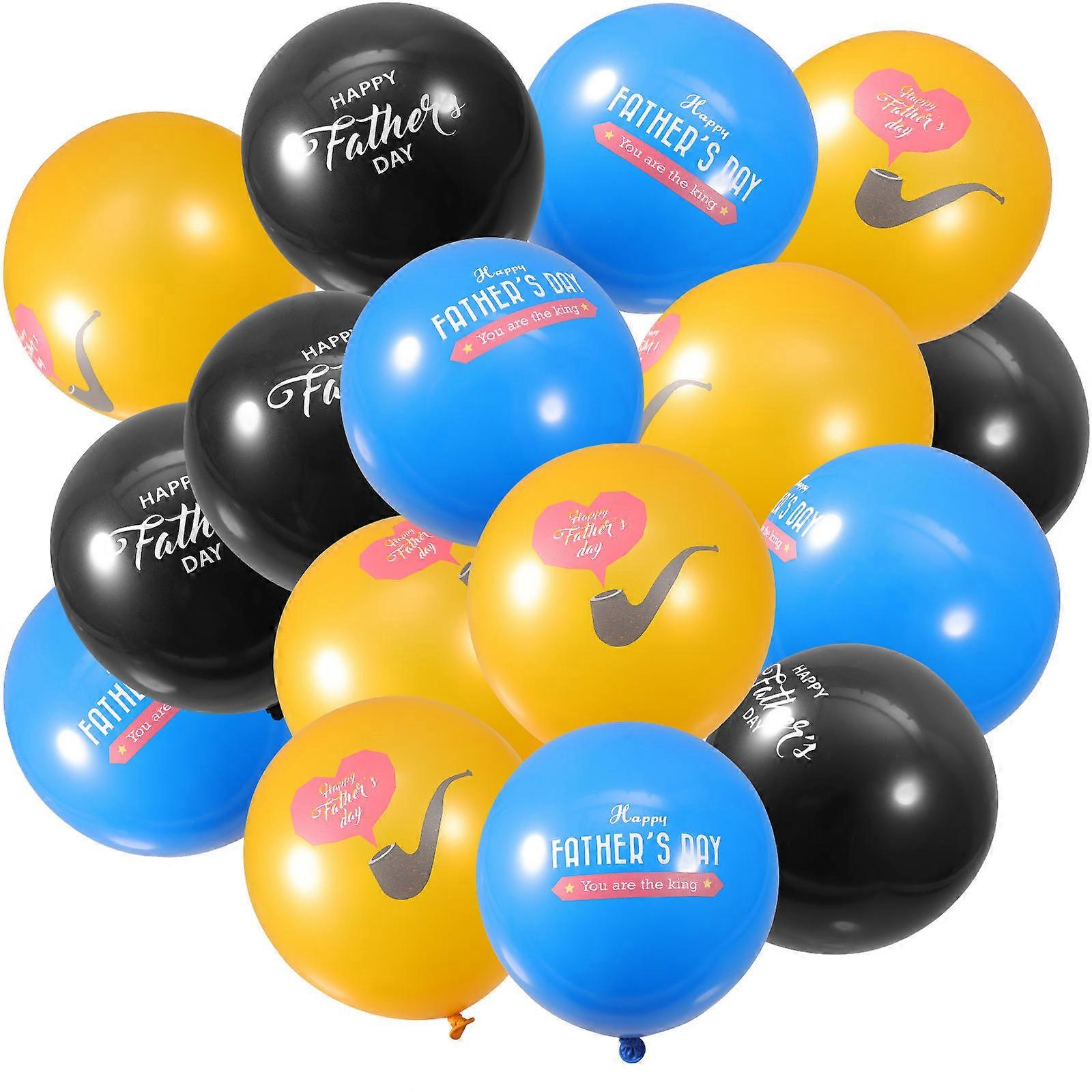 Father's Day Party Balloons Decorative Balloon Assorted Color 12X6CM Biodegradable 1Set