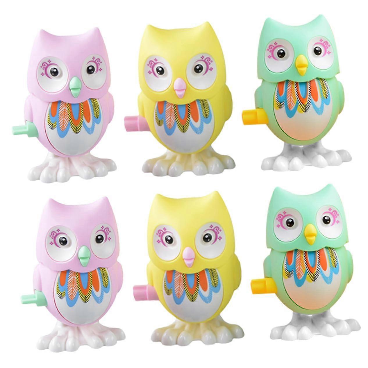 Wind-Up Owl Toy For Kids Set, Durable Clockwork Mechanism, Random Color