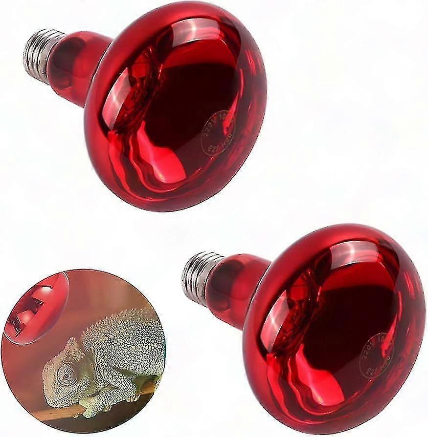 مصباح حراري بالأشعة تحت الحمراء للزواحف ، 2 عبوة 150 واط لمبات تسخين ليلية لخزانات الزواحف