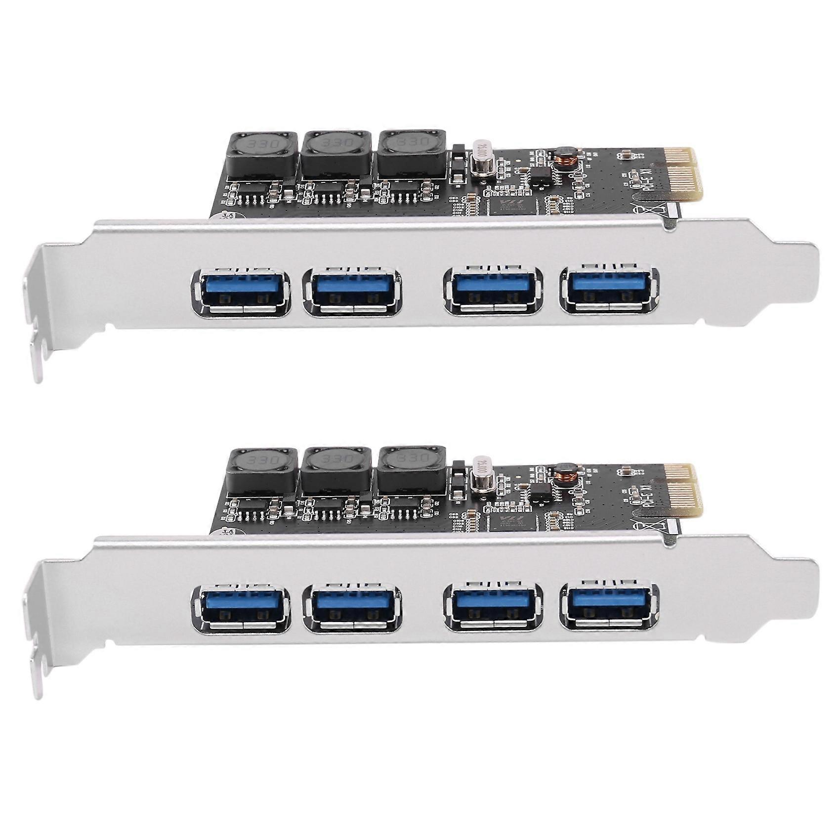 2X 4 Port USB 3.0 Pci Express Expansion Card Pcie Pci-E USB 3.0 Host Controller 4 x USB3.0 USB 3.0 A