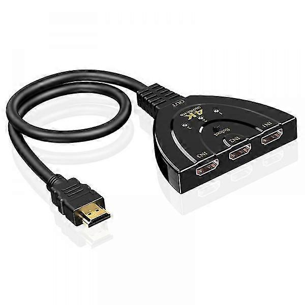 Automatic 3-port 4K switch 3x1 switch splitter