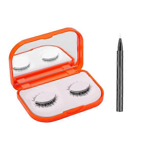 Reusable Self Adhesive Eyelashes No Glue or Eyeliner Needed, Easy to Apply 3s to Put On, Stable Waterproof