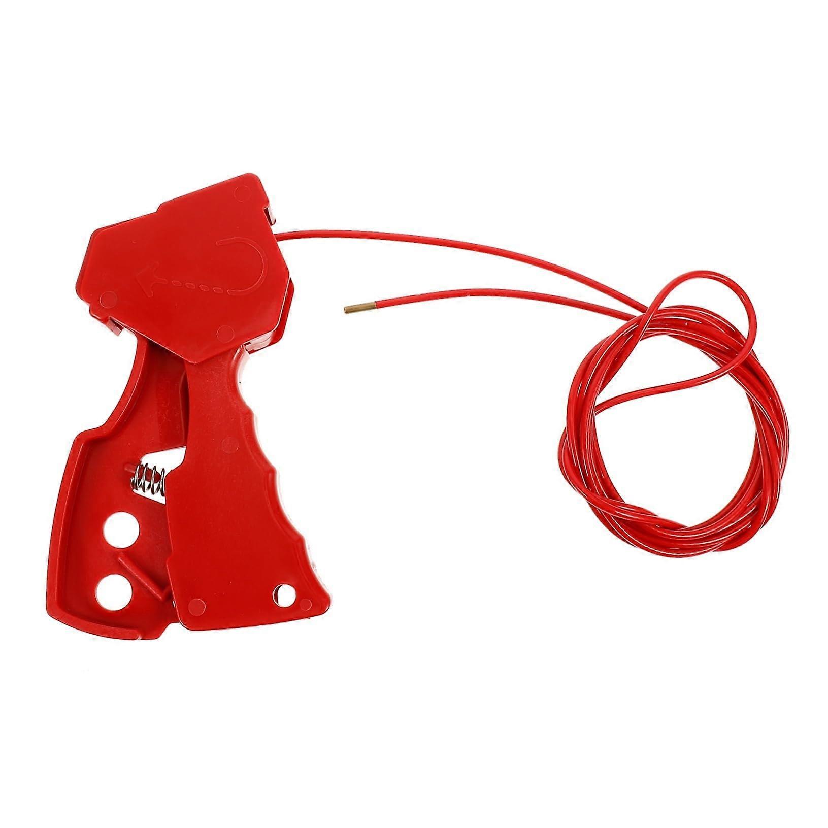 Safety Cable Lock for Industrial Use - Adjustable Nylon-Coated Cable Security Lock with Self-Locking Function for Electric Gates