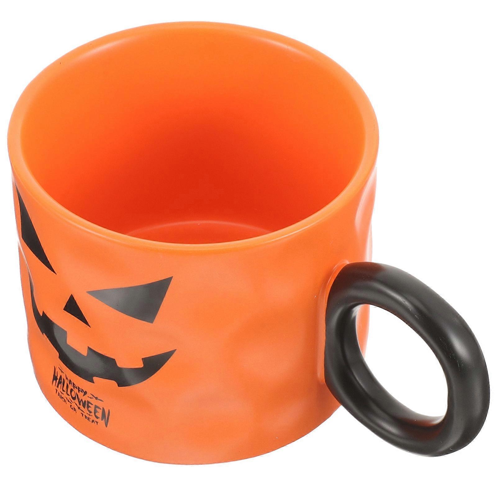 Pumpkin Ceramic Cup Halloween Decor Orange 15.00X10.10X8.10CM Coffee Storage 1Pack