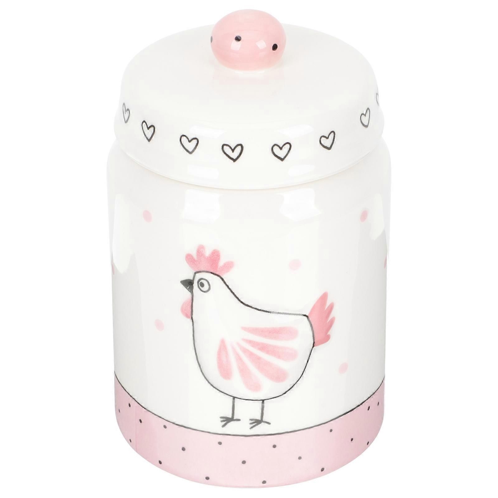 Ceramic Tea Canister Multi purpose Candy Spice Coffee Storage Jar Easter Present