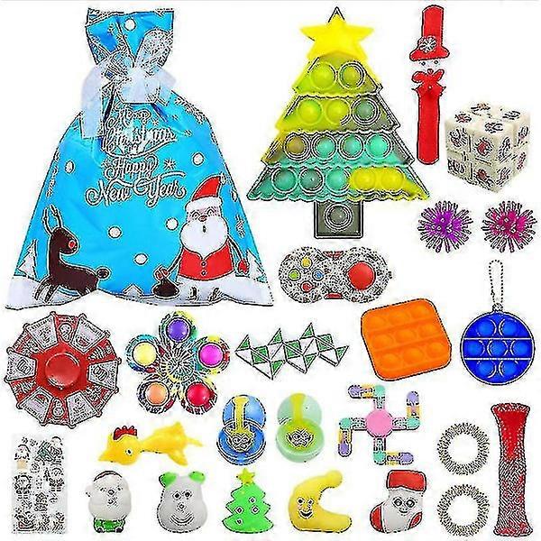 Ημερολόγιο έλευσης με παιχνίδια fidget, παιχνίδια ανακούφισης από το άγχος σε τυφλό κουτί για παιδιά