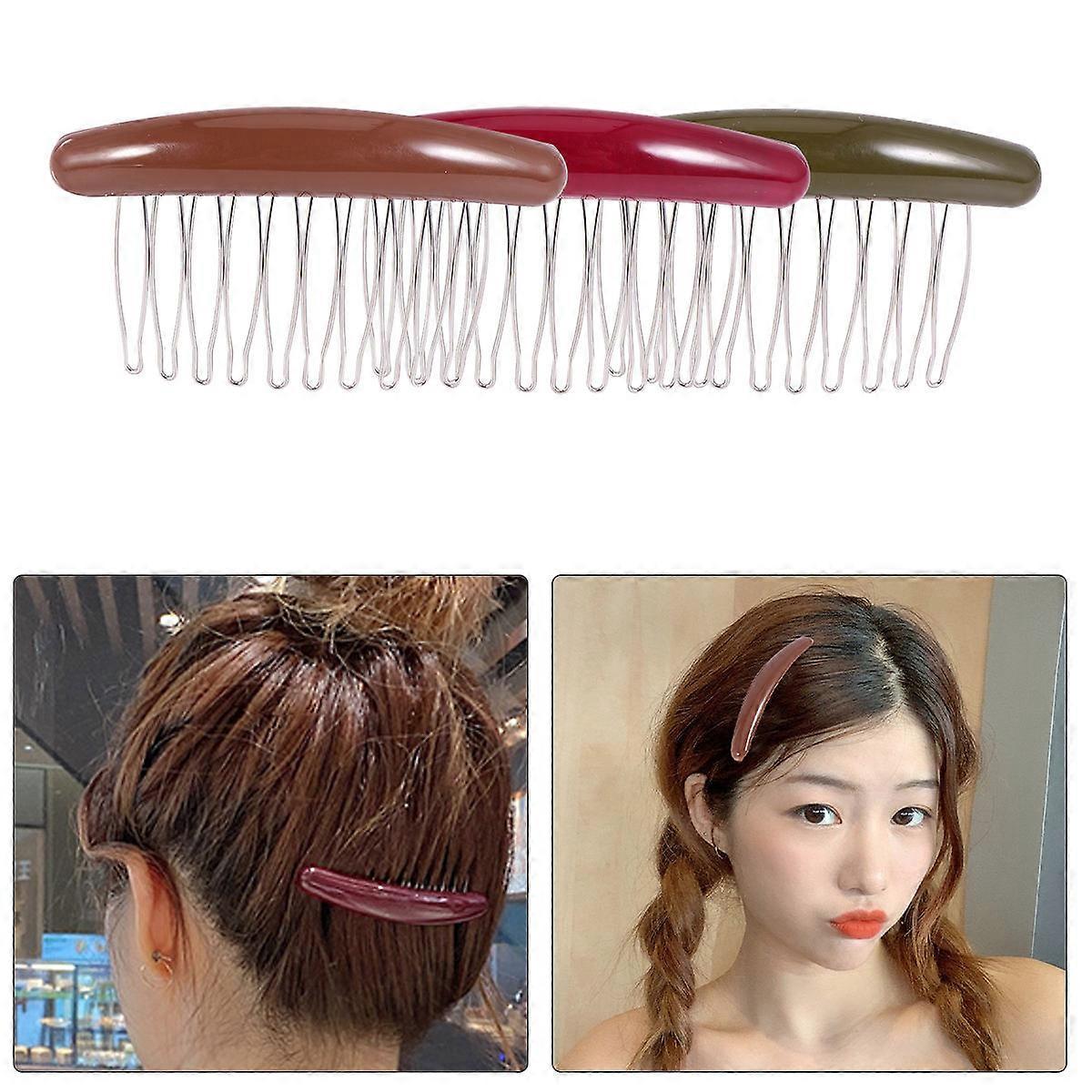 3pcs Slip Hair Side Combs for Women Styling Accessories for Daily & Special Occasions