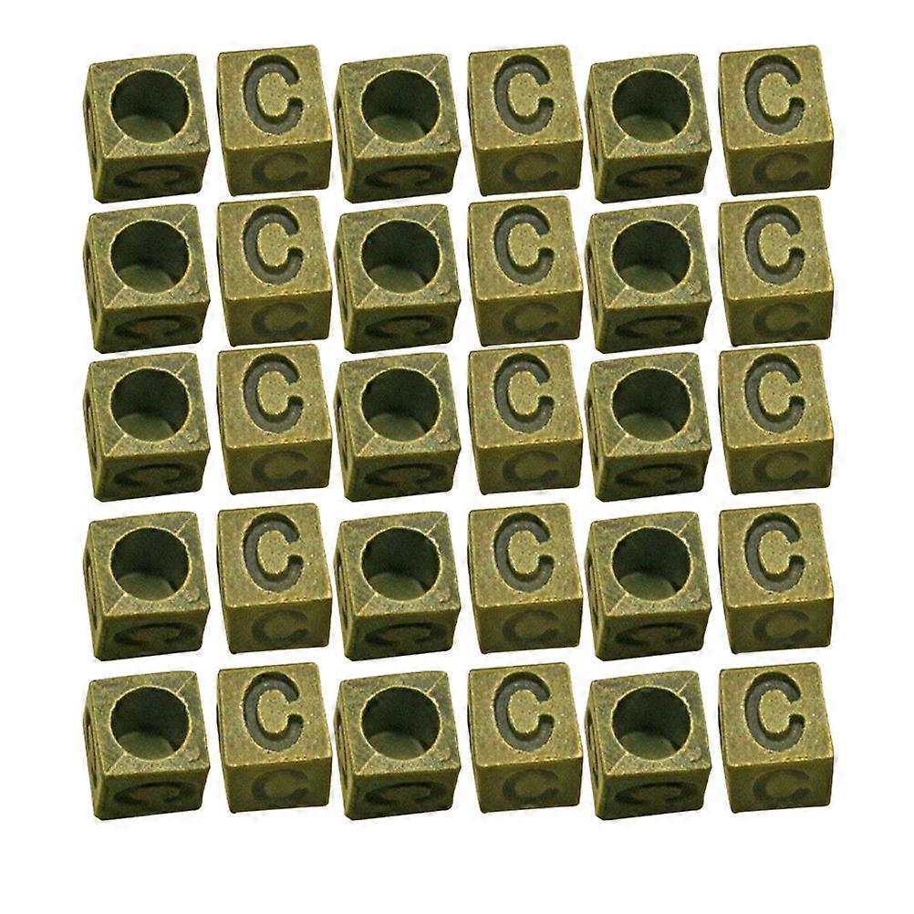 100PCS Square Alloy Beads for DIY Jewelry Making Coffee Color Charm Accessories 10mm Size