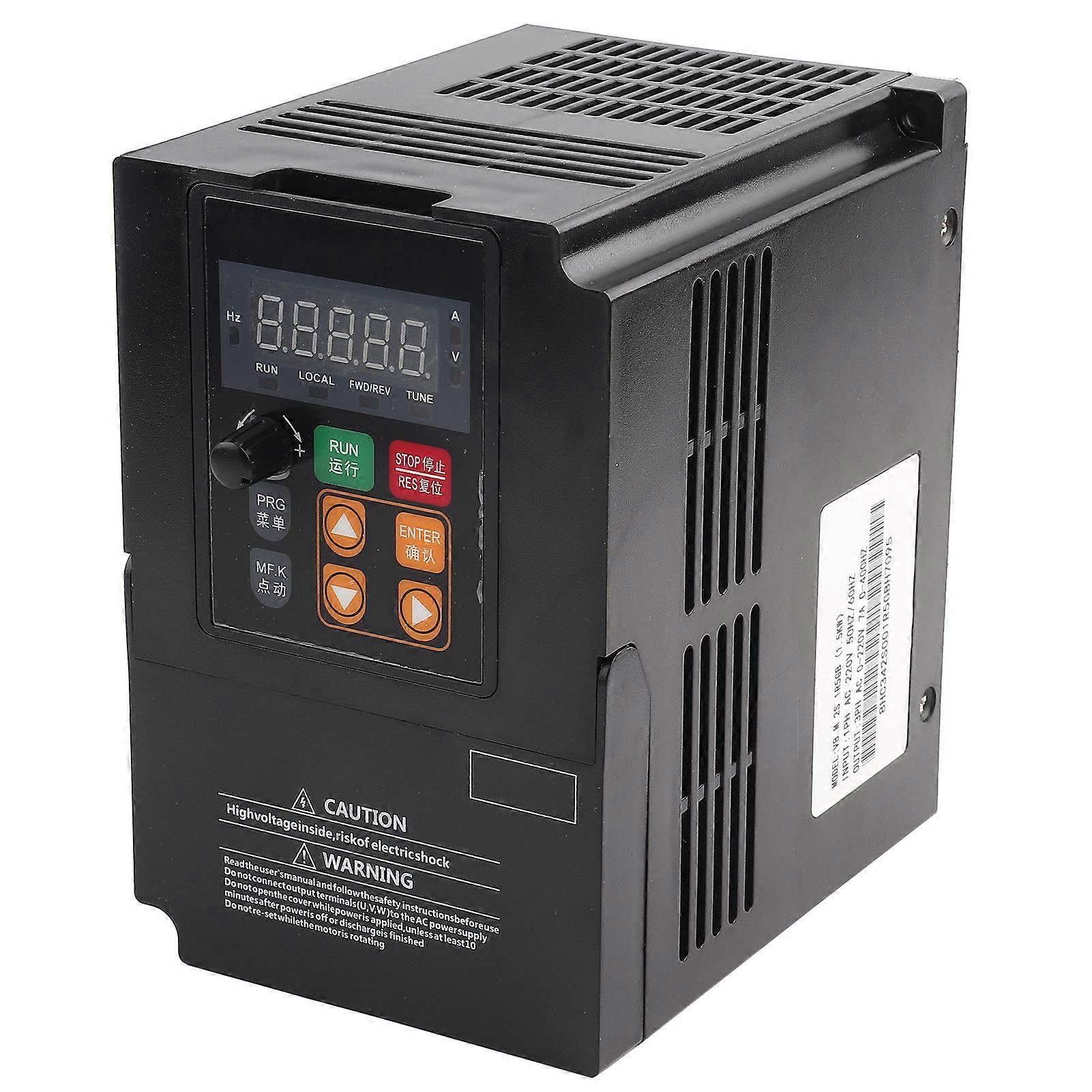 1.5kW 2HP Vector Type VFD Frequency Inverter Converter 1-Phase 220V to 3-Phase 0-220V 7A