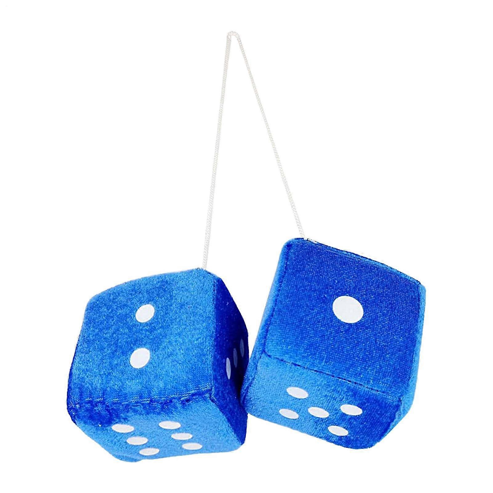 Hanging Cube for Car Mirrors, Plush Dice Car, Car Decoration, Fuzzy Plush Dice, Car Mirror Accessories