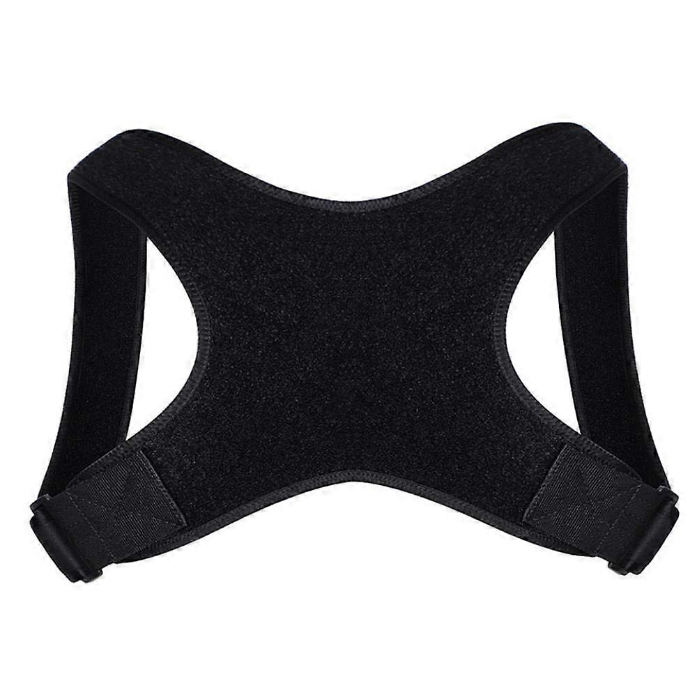 Posture Corrector Adjustable Back Brace for Men and Women, Spine and Clavicle Support, Shoulder Strap Belt - Black