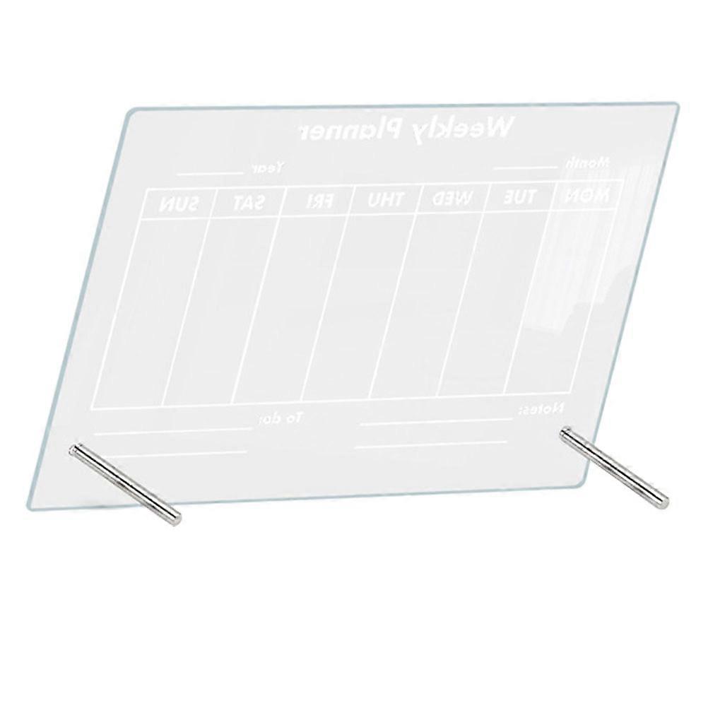 Acrylic Message Board 1 Set Erasable Writing Home Use 30.00X20.00X0.10CM Rectangular Transparent