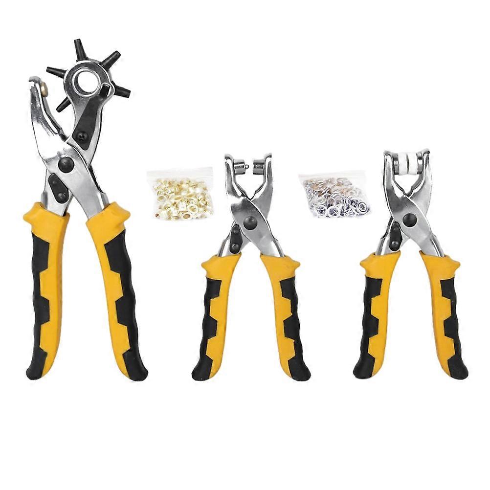Eyelet Pliers Set 3Pcs For DIY Projects Multi Color Crimping Eyelets Punching Holes Tools