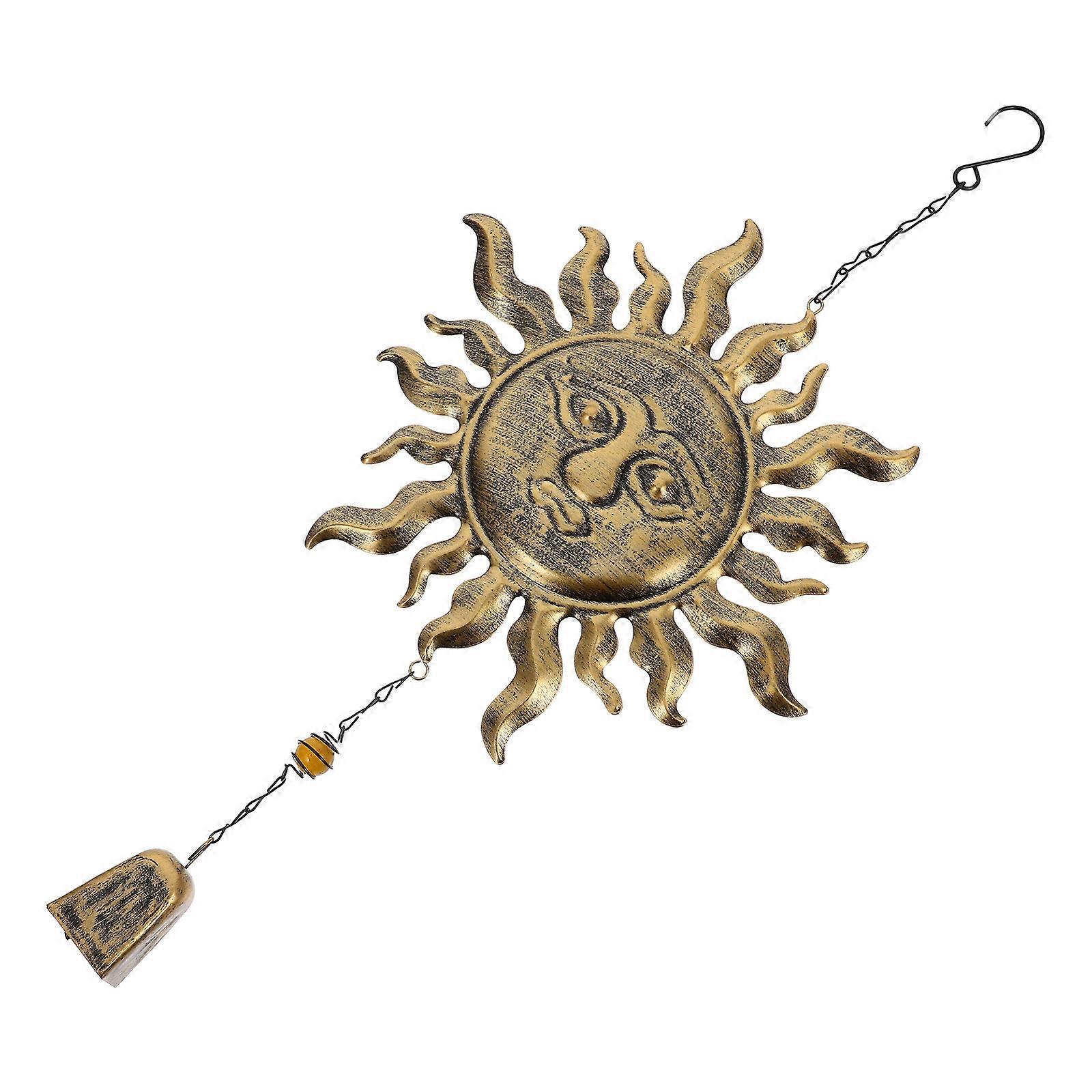 Golden Wind Chime with Iron Material for Decorative Outdoor Use and Soothing Sound
