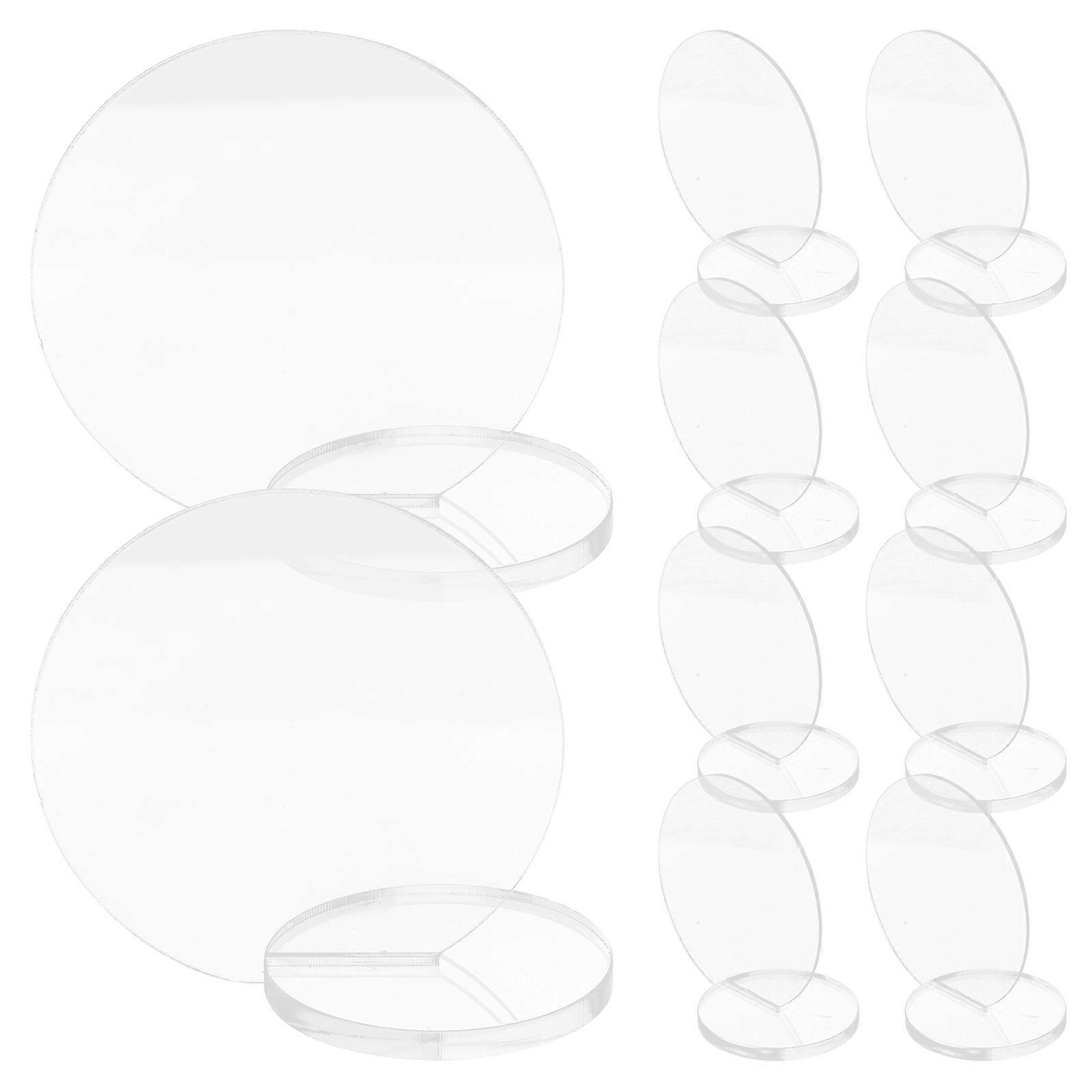Elegant Acrylic Table Numbers for Wedding Decor Blank Round Signs with Stands 10 Pieces