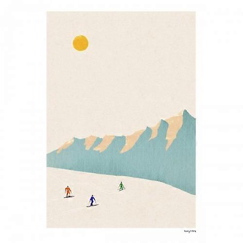 Henry Rivers Happy Skiers Print