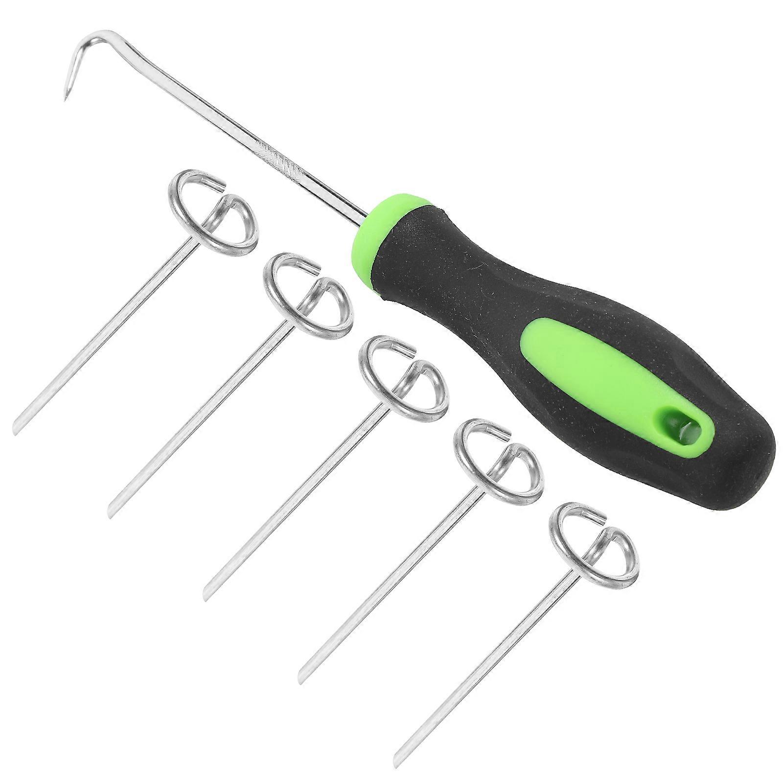 Garden Stake Set Heavy Duty Landscape Fabric Pins for Outdoor Use Assorted Color 1 Set