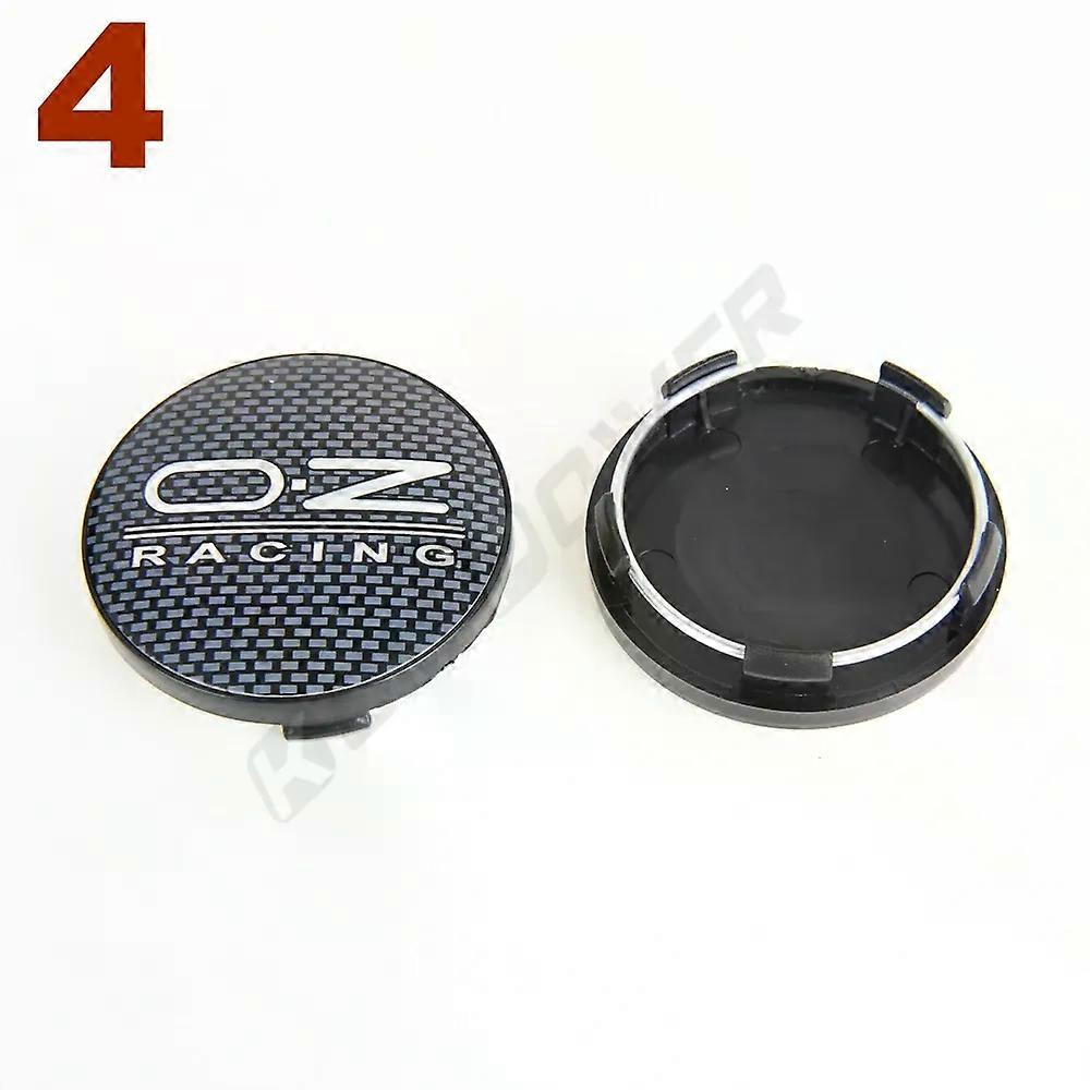 4pcs Od 58mm / Id 53mm Wheel Cap Oz Emblem Wheel Center Hub Cap Rim Cover Cap