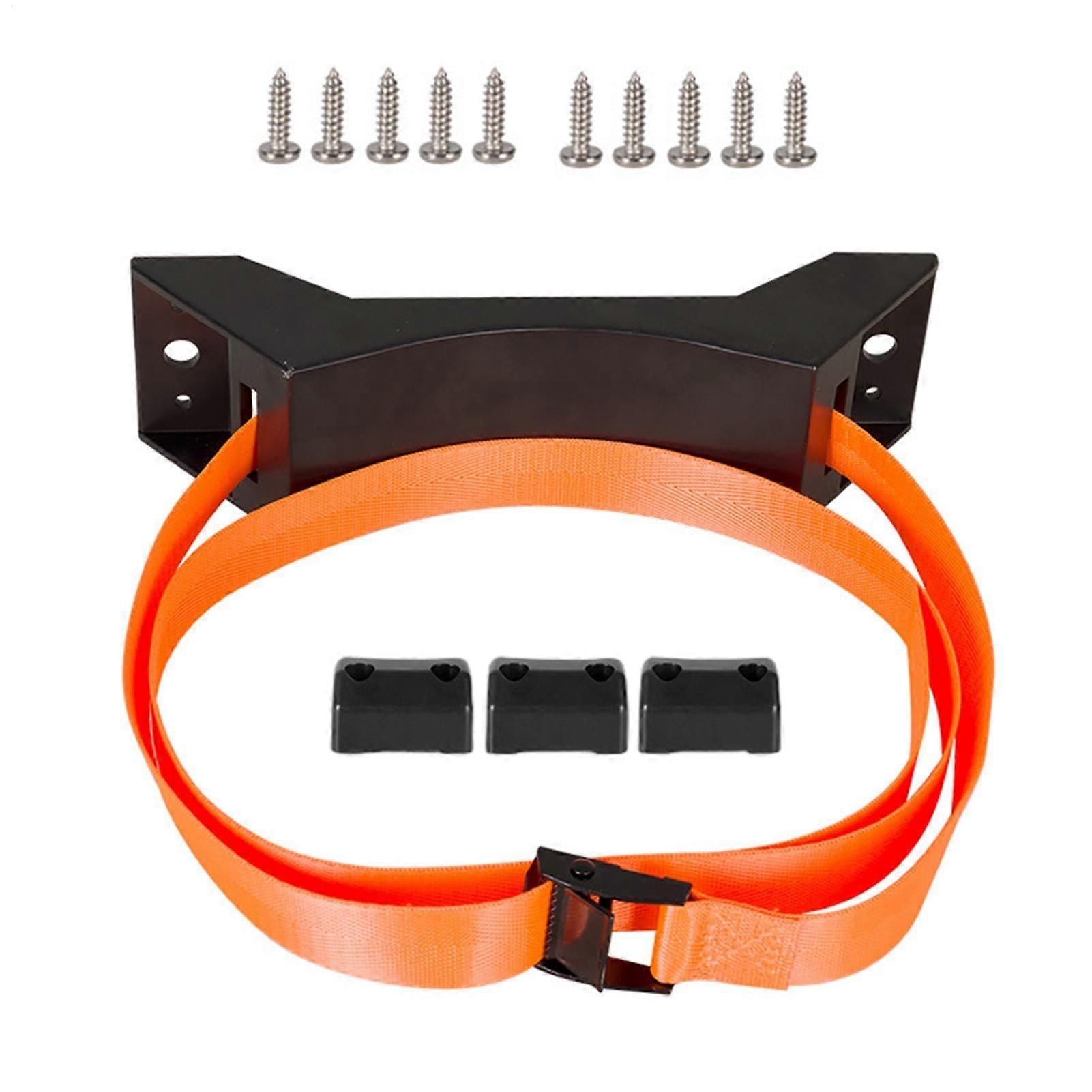 Cylinder holder, tank holder, cylindrical wall strap, fireproof propane tank, holder, safety brackets for