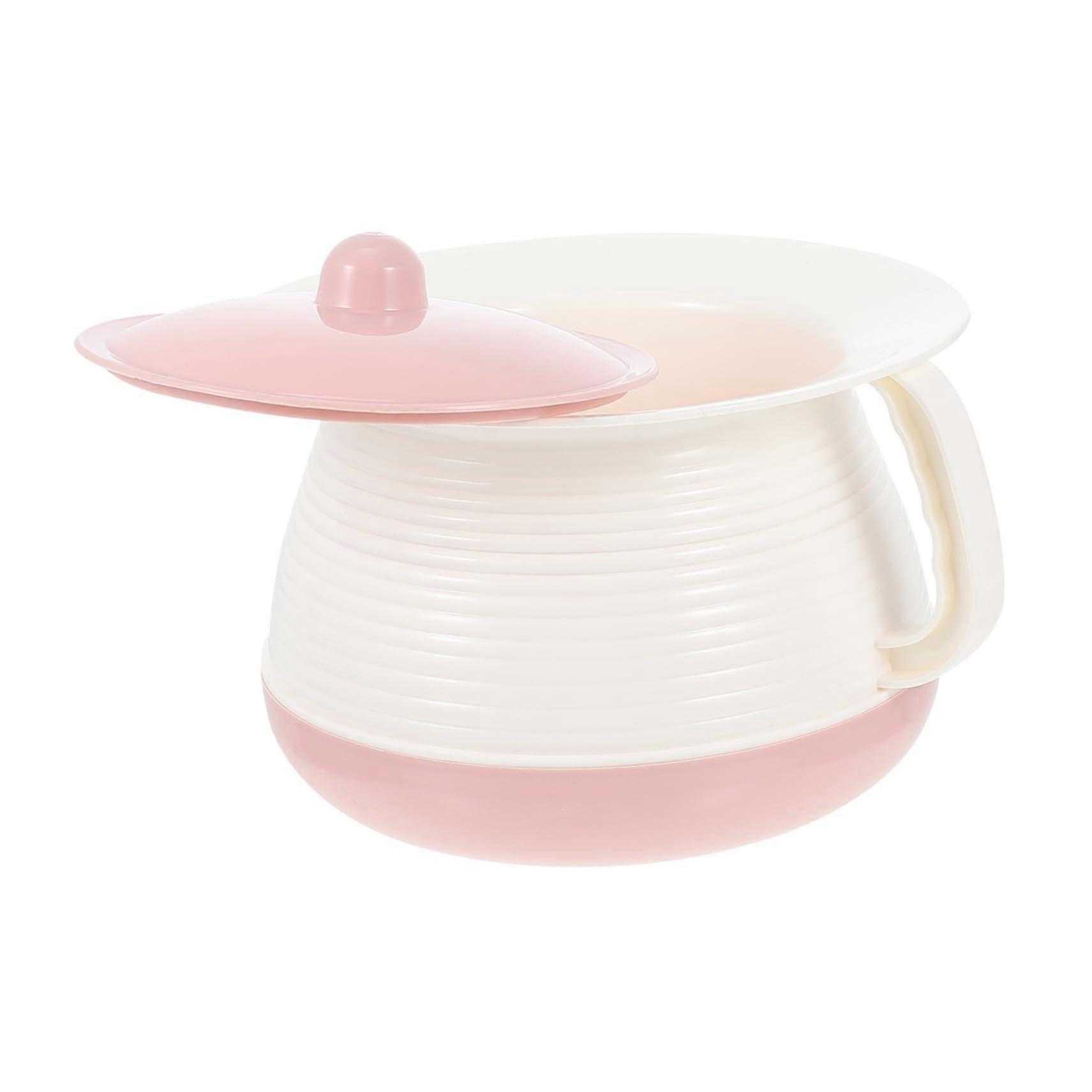 1 Set Portable Urinal with Lid Plastic Spit Bowl for Adults Practical Night Pot for Patients and Seniors Lightweight and Stable for Home and on the Go