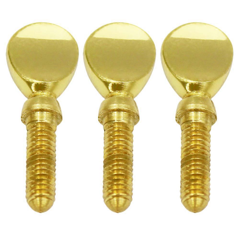 3Pcs Saxophone Neck Screws Crafted From Sturdy Metal For Musicians In Music Practice With Golden Details