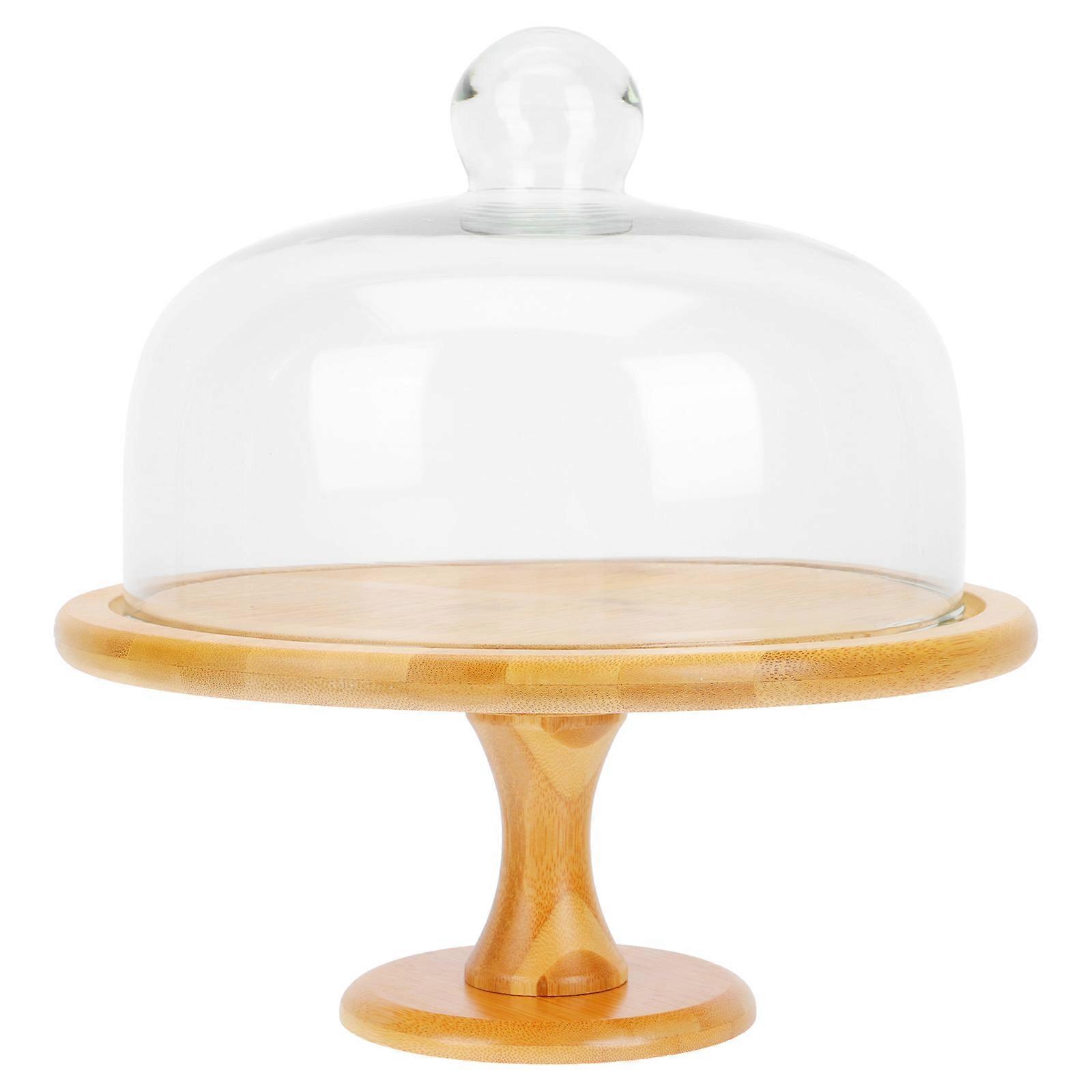 Cake Serving Plate With Lid Suitable For Baby Showers And Parties Featuring A Khaki Color 1 Set