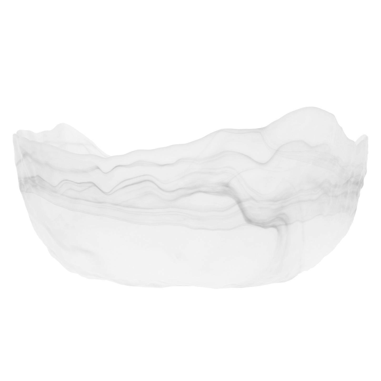 Multi-Purpose Glass Bowl Smooth Rim Decor For Banquets And Parties 20x20cm Easy To Clean 1Pcs