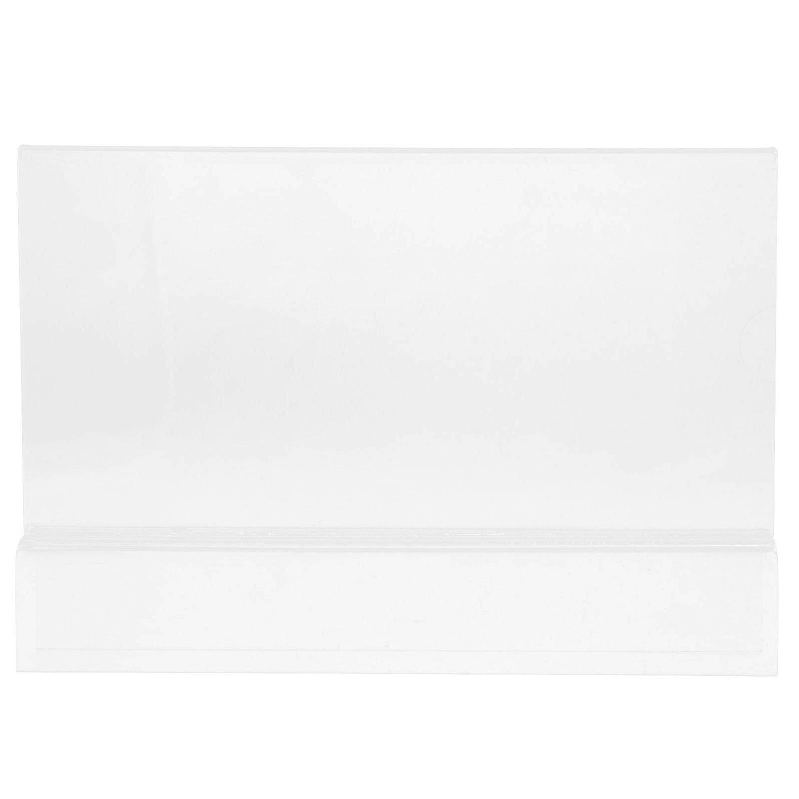 Clear Acrylic Name Card Holder Freestanding Office Stand for Easy Visibility with Slot Design