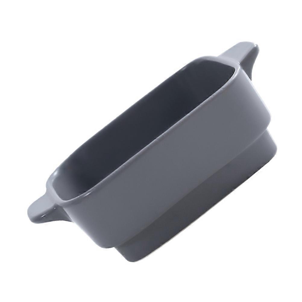 Ceramic Serving Dish Binaural Cake Plate For Household Users 14.5X11.5CM Safe To Use 1Pc