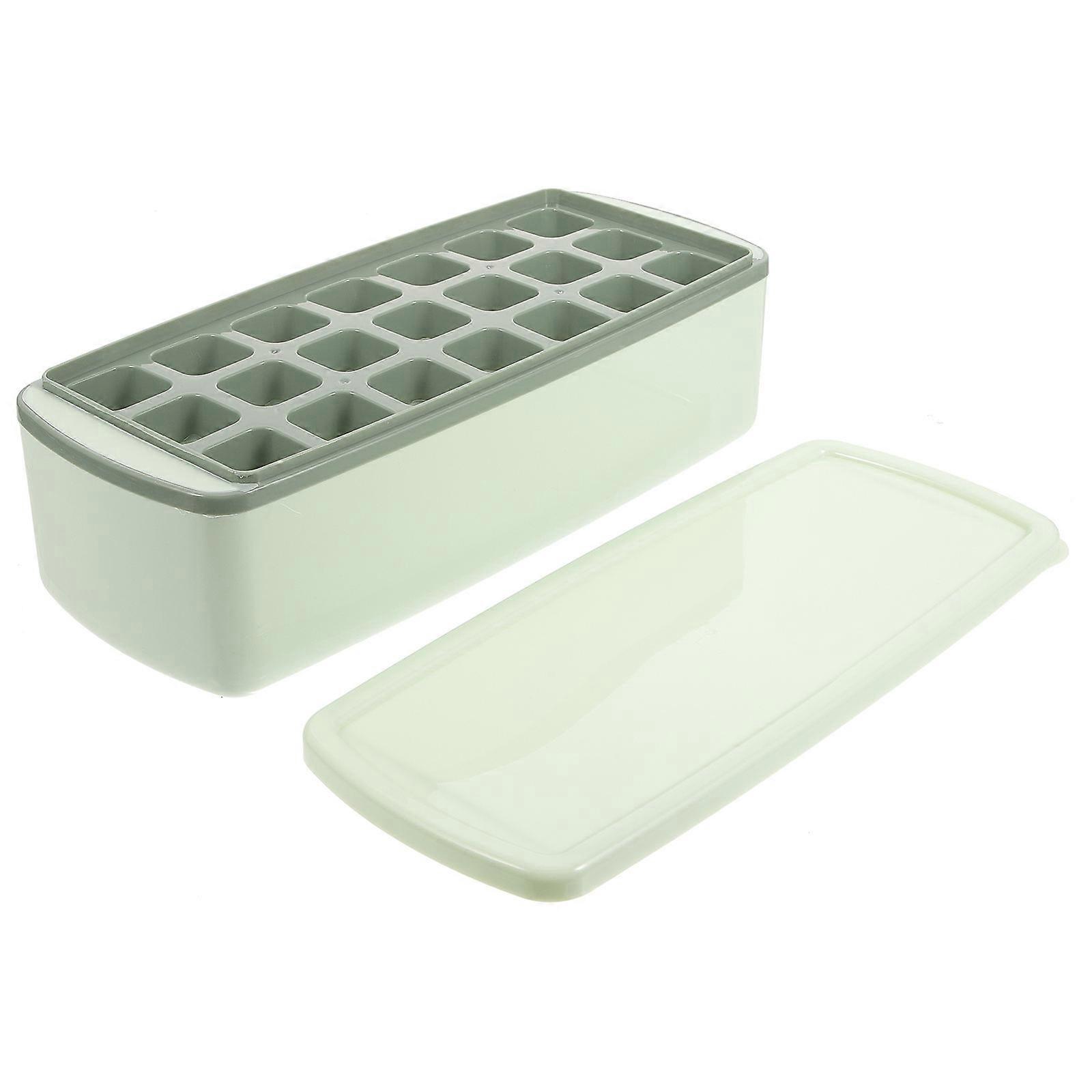 Ice Cube Tray with Storage Bin – Reusable Freezer Mold with Lid, Stackable Design for Kitchen Use