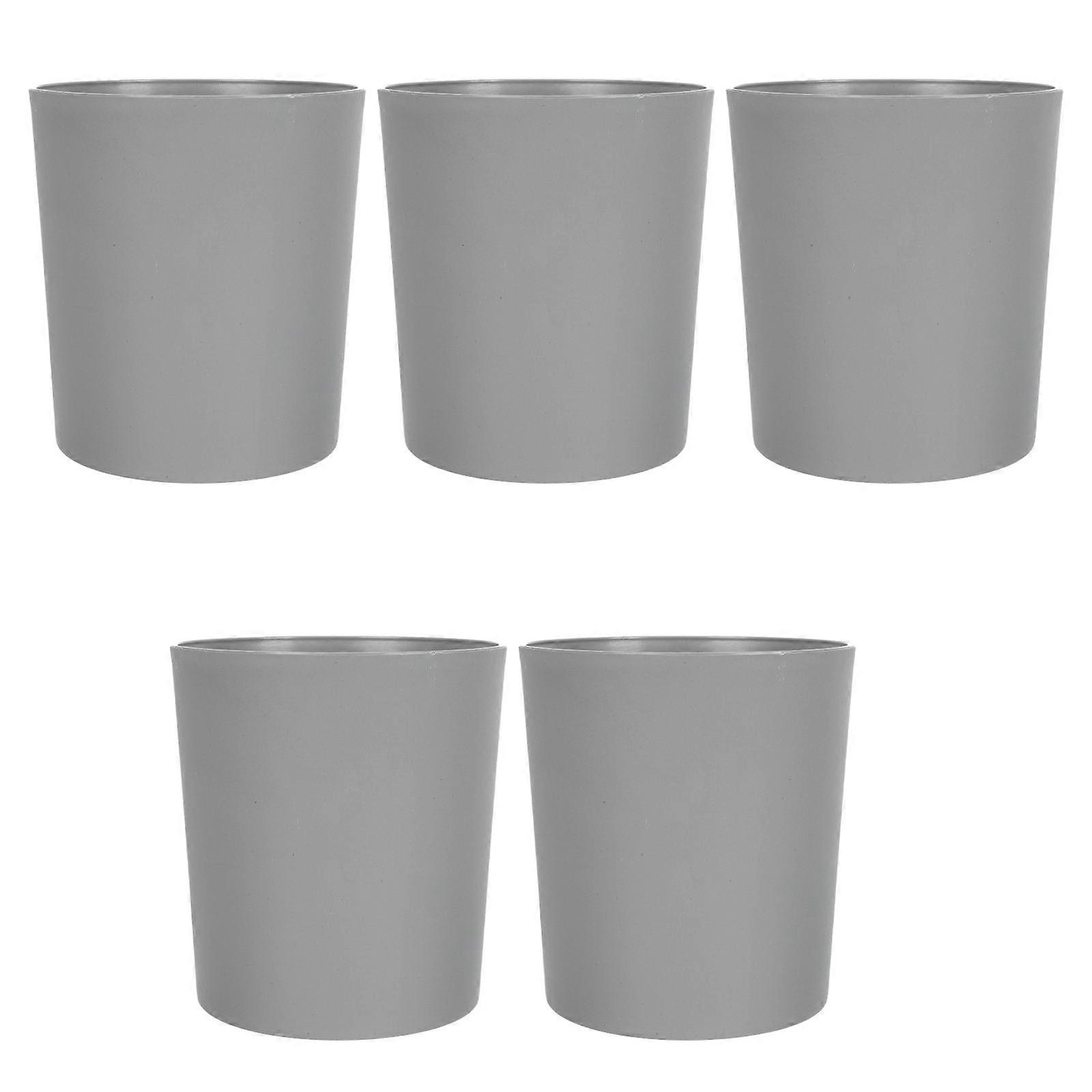5pcs White ABS Nursery Pots for Gardening with Durable Lightweight Design Fits Various Home Uses