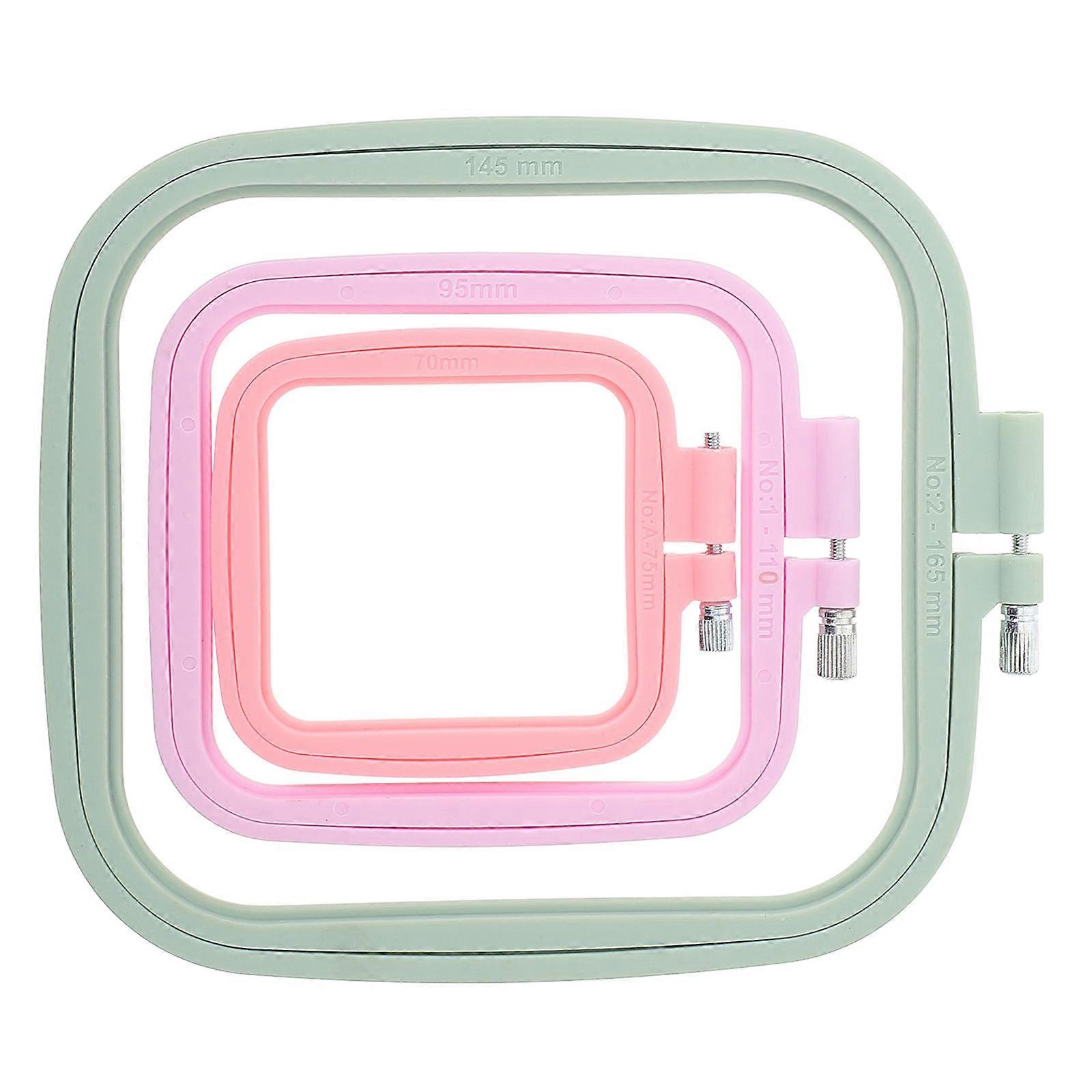 1 Set Square Embroidery Hoop Frame Embroidery Hoop Plastic Embroidery Frames For Sewing Needlework Embroidery Projects