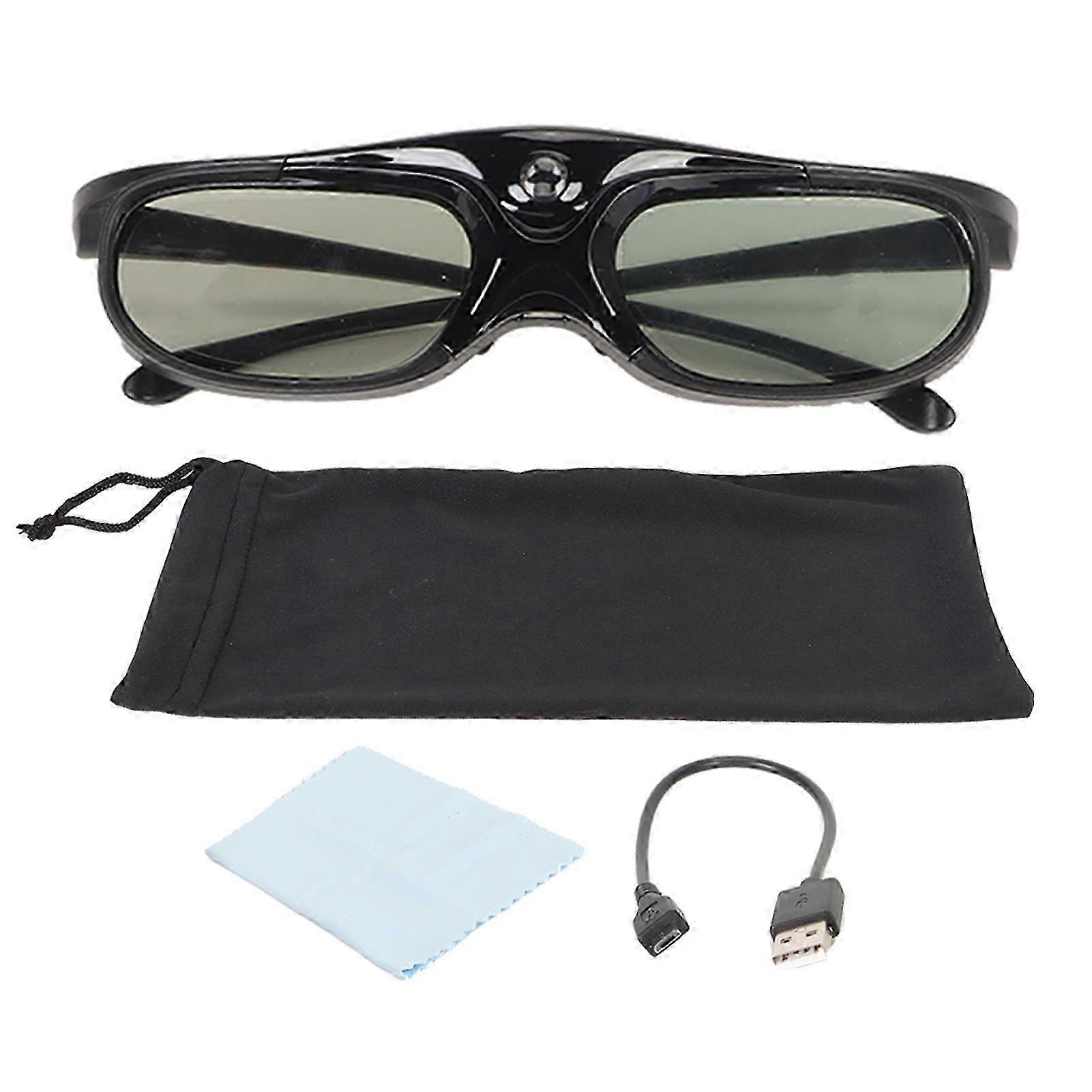 DLP Link 3D Glasses 144Hz Rechargeable High Light Transmission 3D Active Shutter Glasses for All 3D DLP Projectors SZRH A-SD