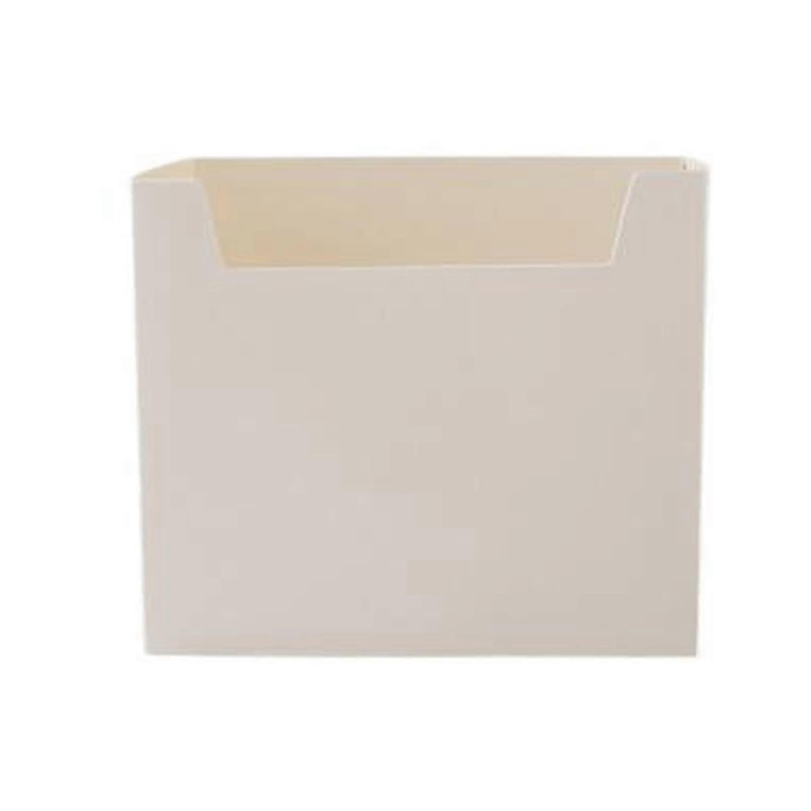 File Folder Organizer Portable PP File Box Paper Holder for Office Documents Desk Storage Beige
