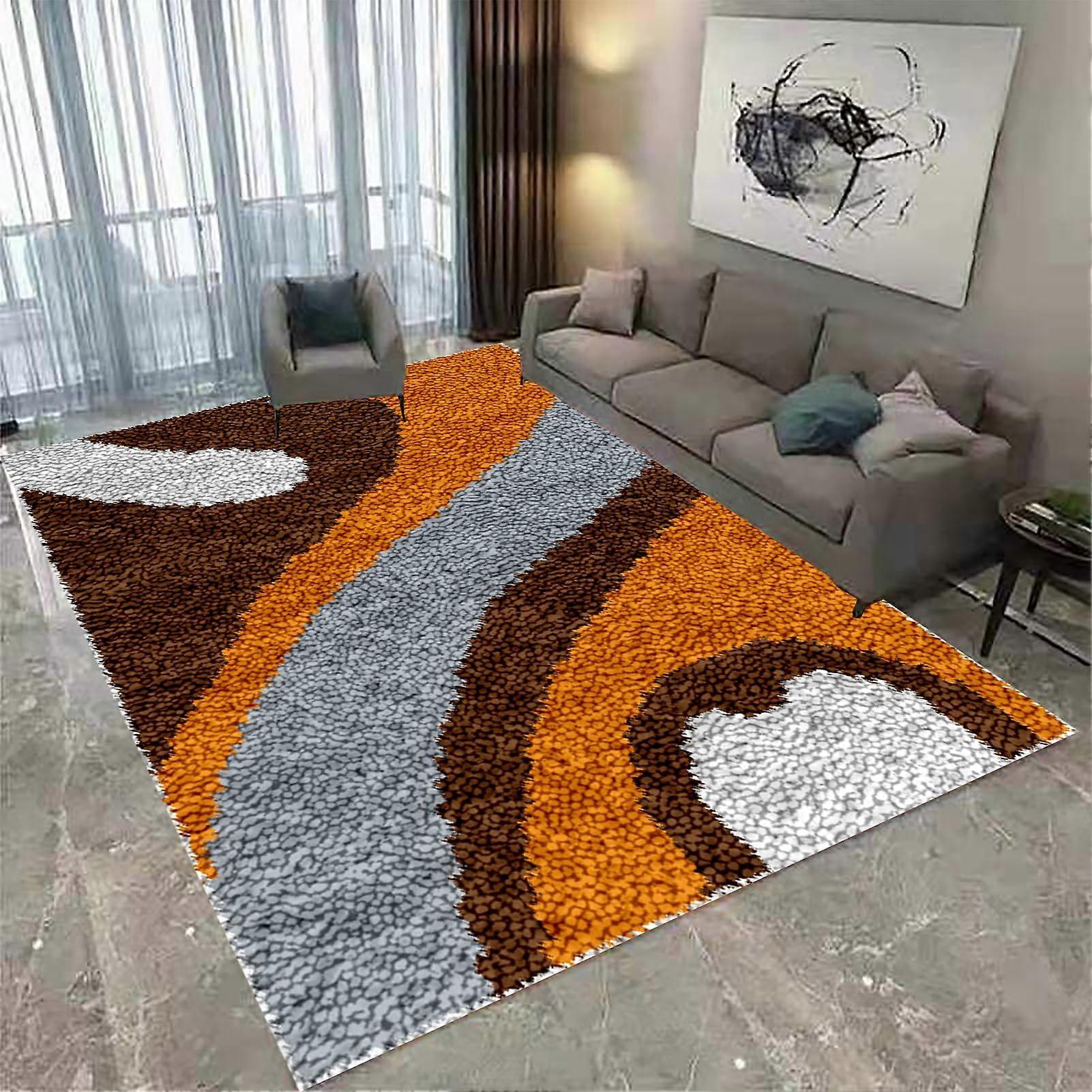 Latch Hook Teppich Set zum DIY Knüpfen, Wandteppich Herstellung 140 x 180 cm, Erwachsenen-Bastelset