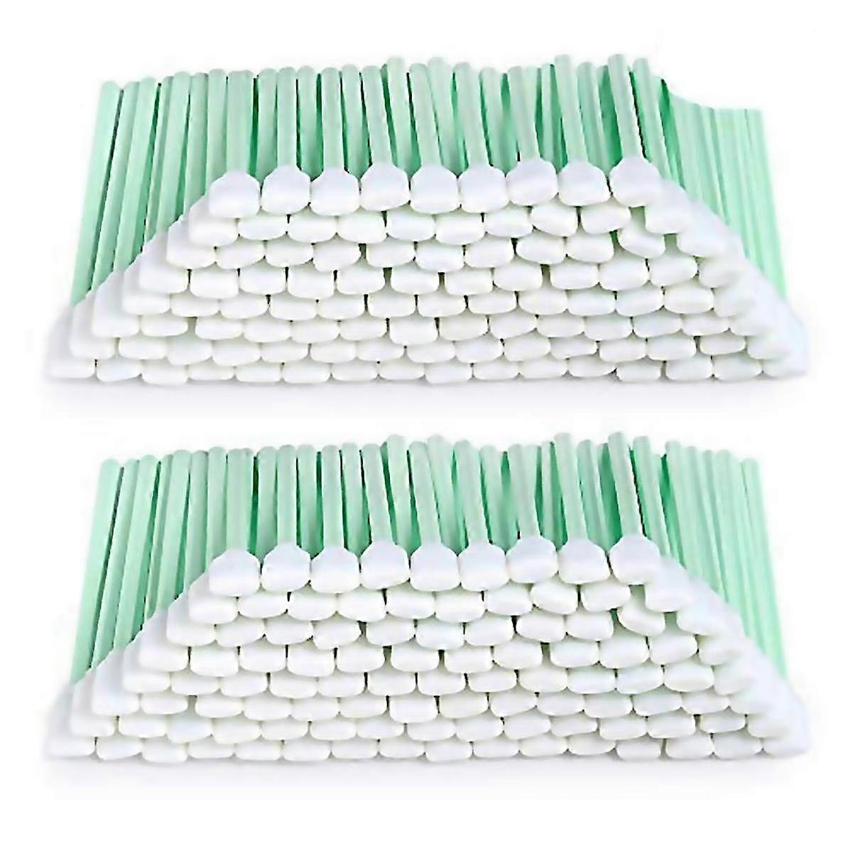 For 100pcs Foam Cleaning For Lab Sponge Tip Swabsgreen