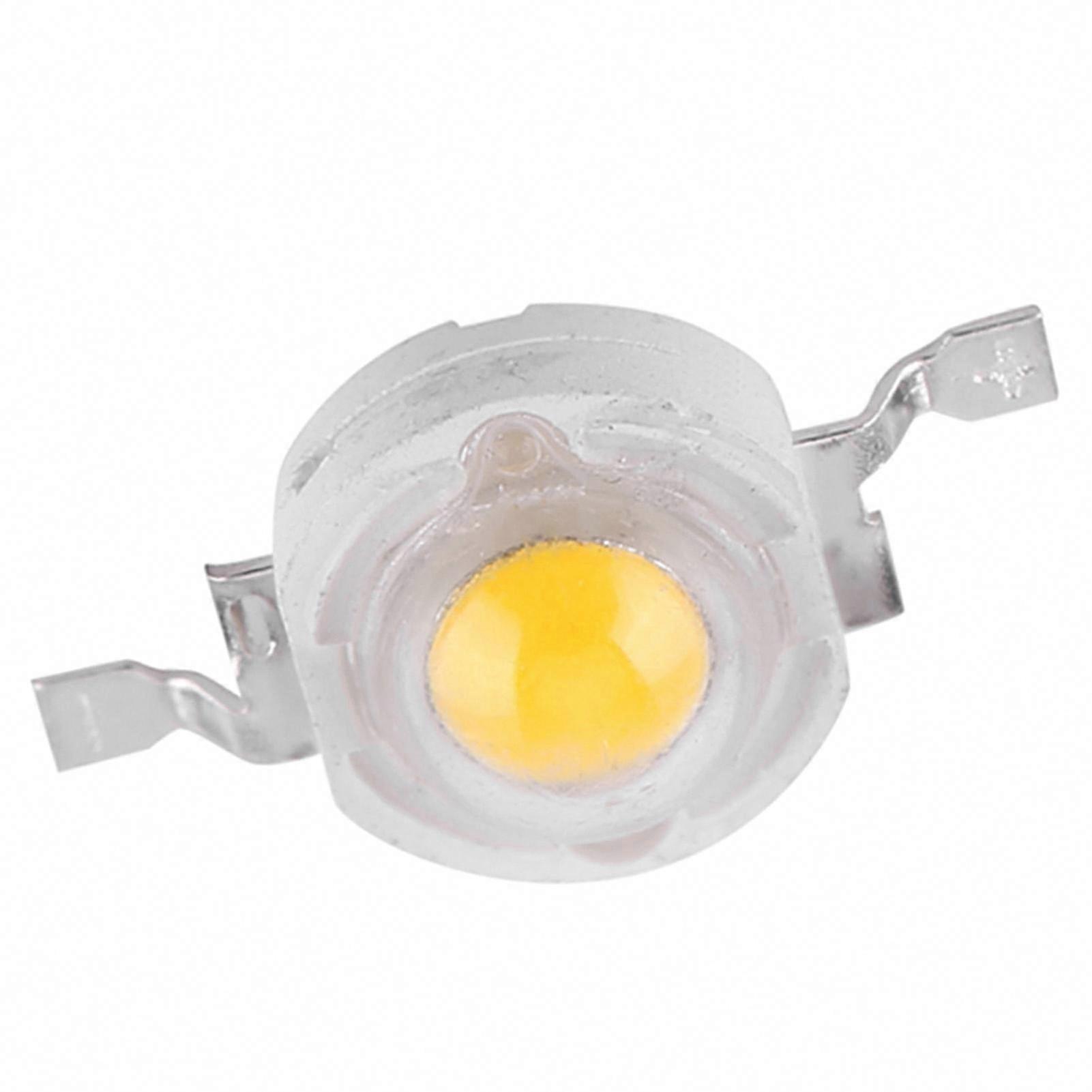 50pcs 1W SMD LED Lamp Beads Cool/Warm White for Floodlight Spotlight High Power Bulb Chips (Warm White)